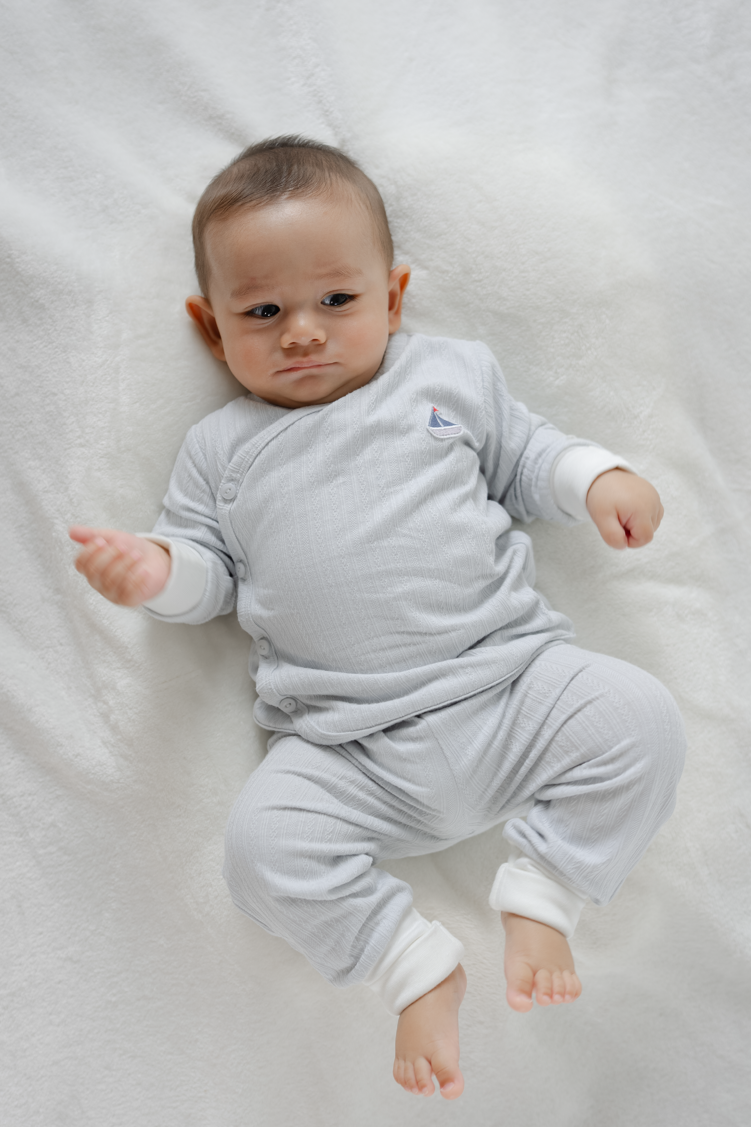 KindKnit Kimono Pyjamas in Cloud