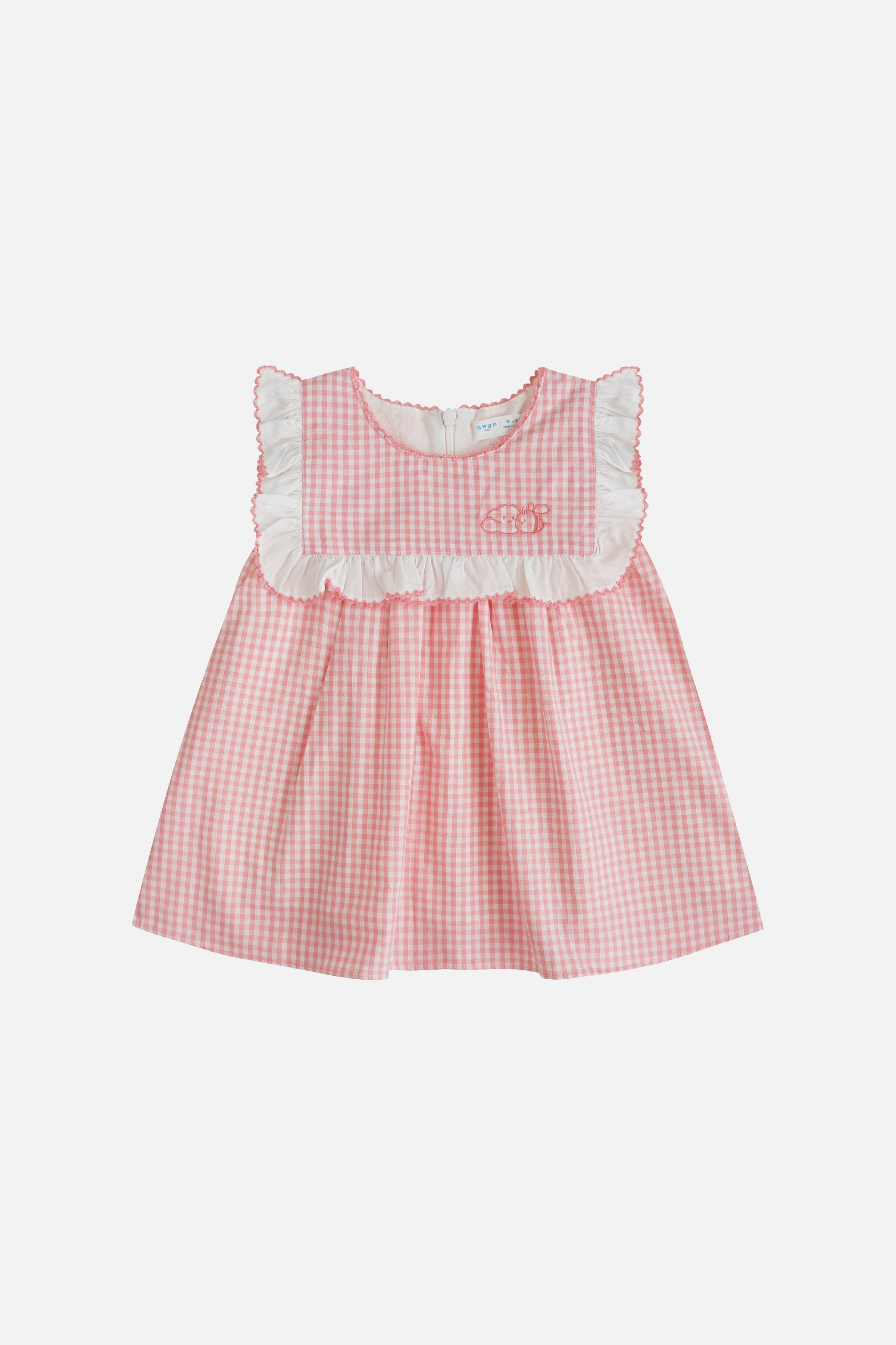 Honey Puff Dress & Bonnet in Berry Blush