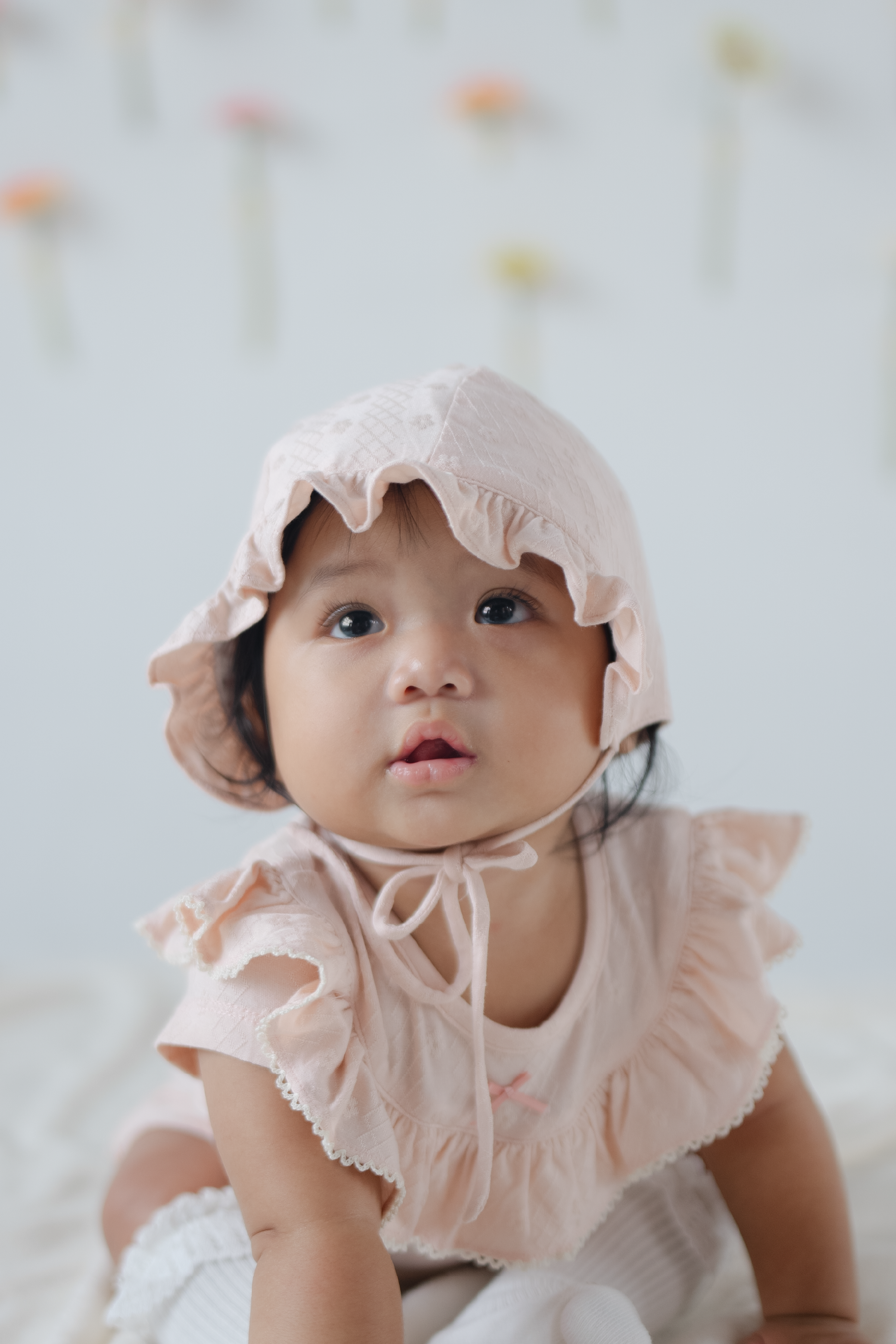 KindKnit Daisy Bonnet in Blush