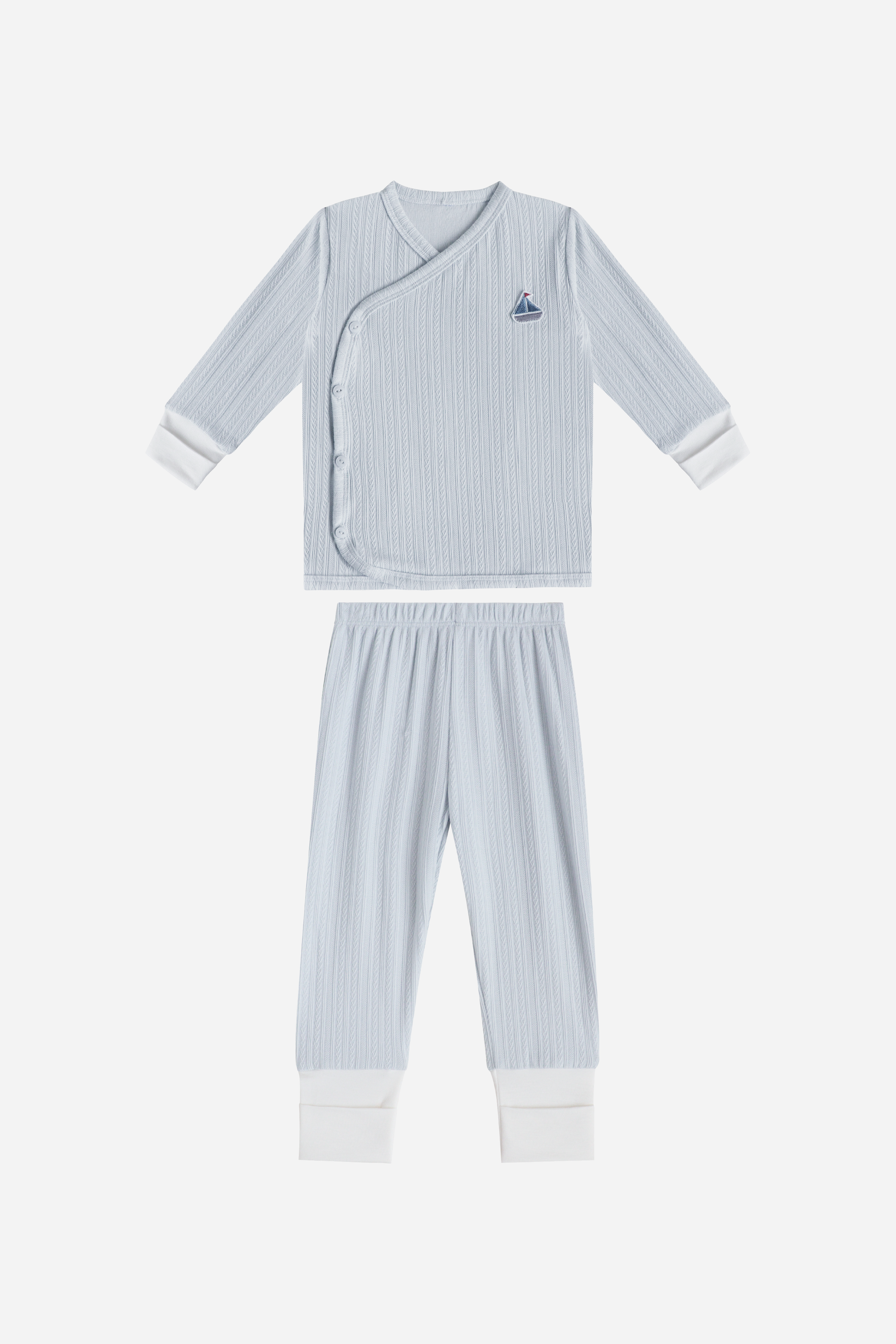 KindKnit Kimono Pyjamas in Cloud