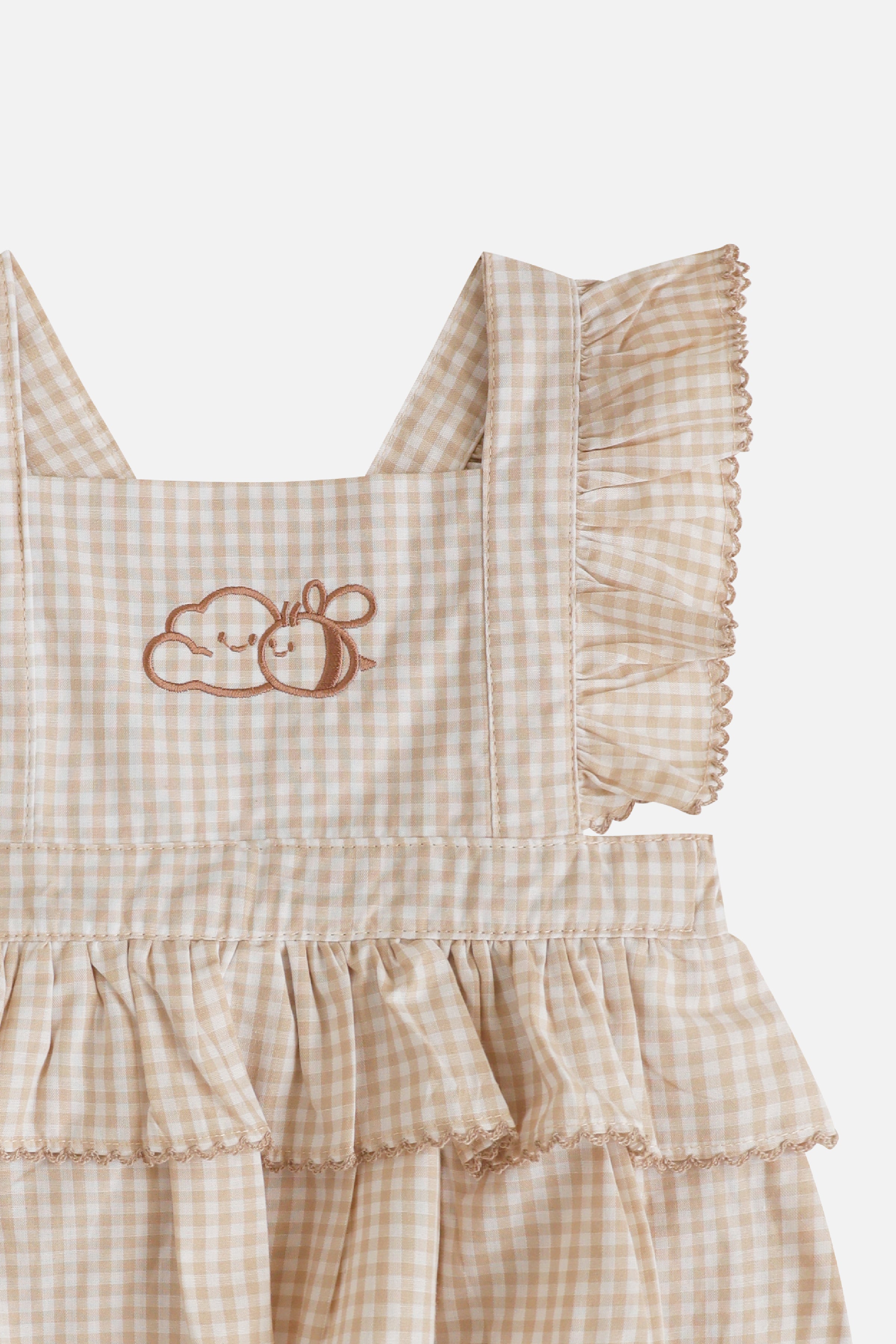 Honey Puff Romper in Mocha