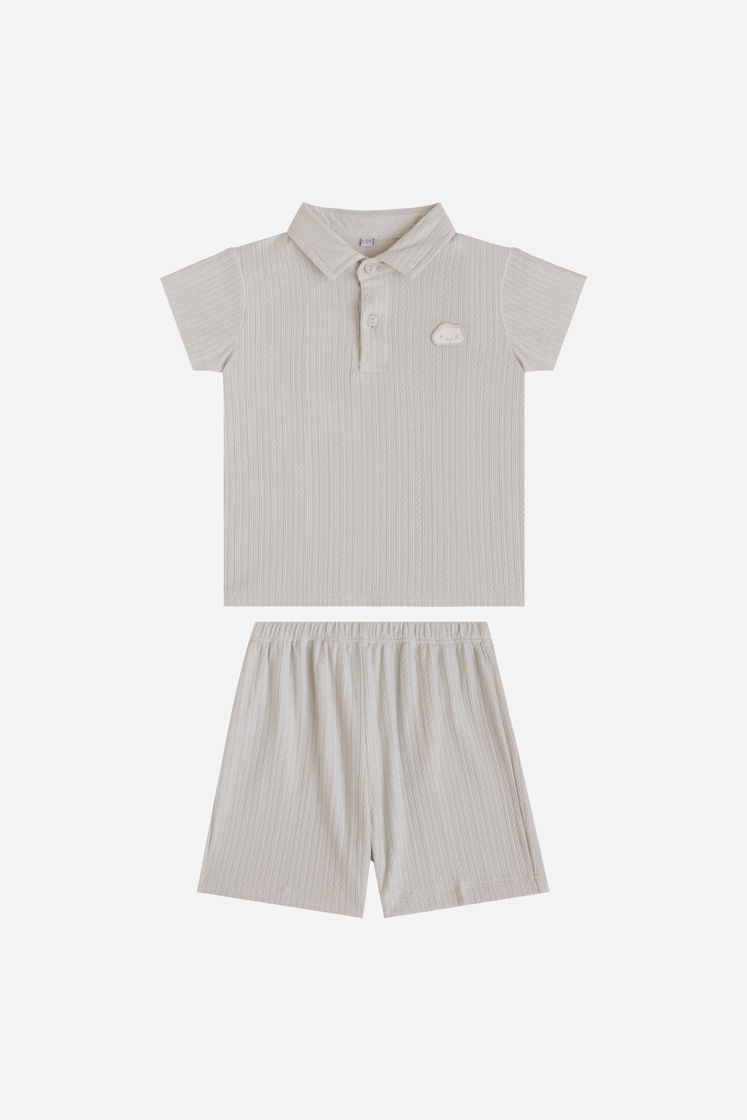 KindKnit Polo Set in Taupe