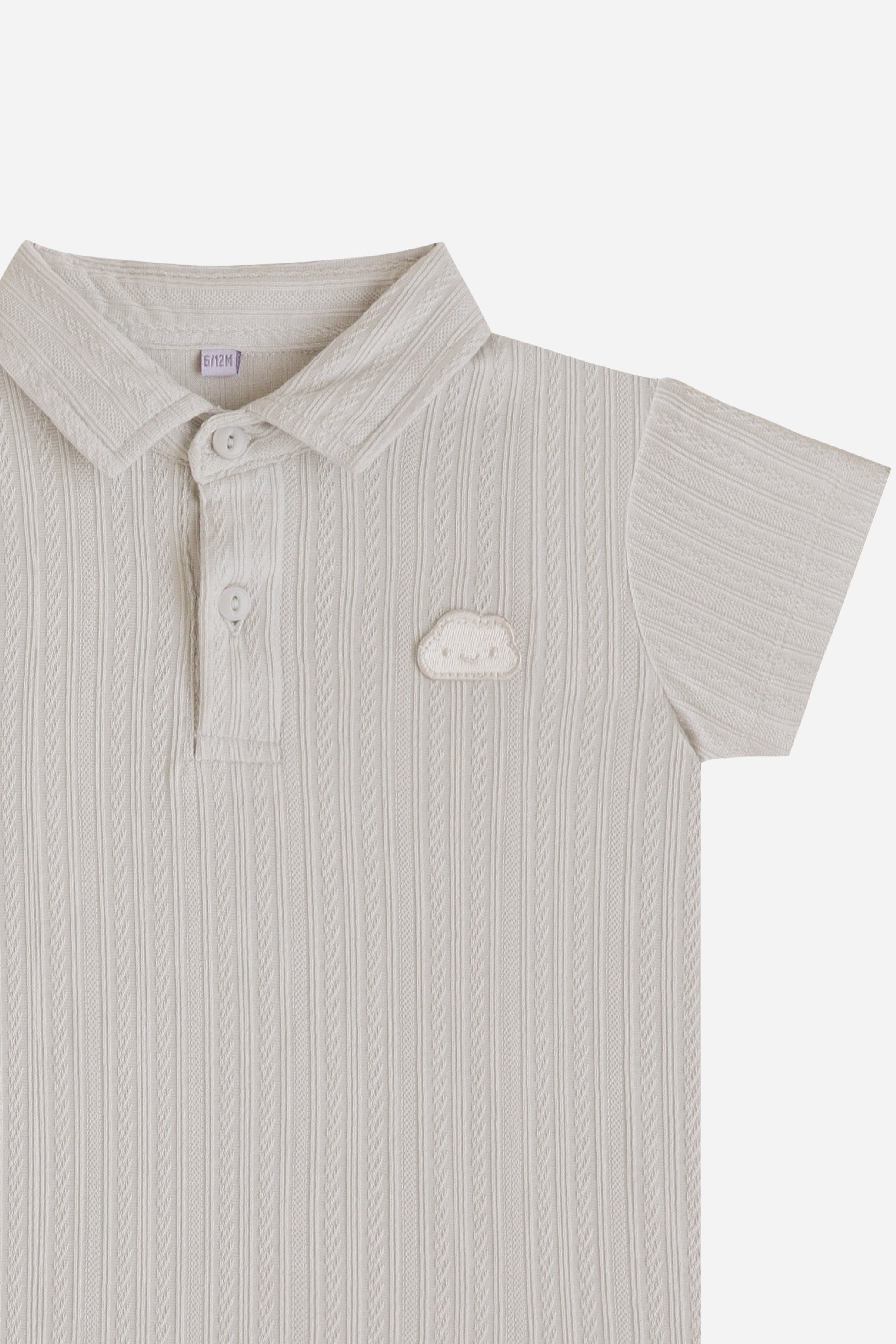 KindKnit Polo Set in Taupe