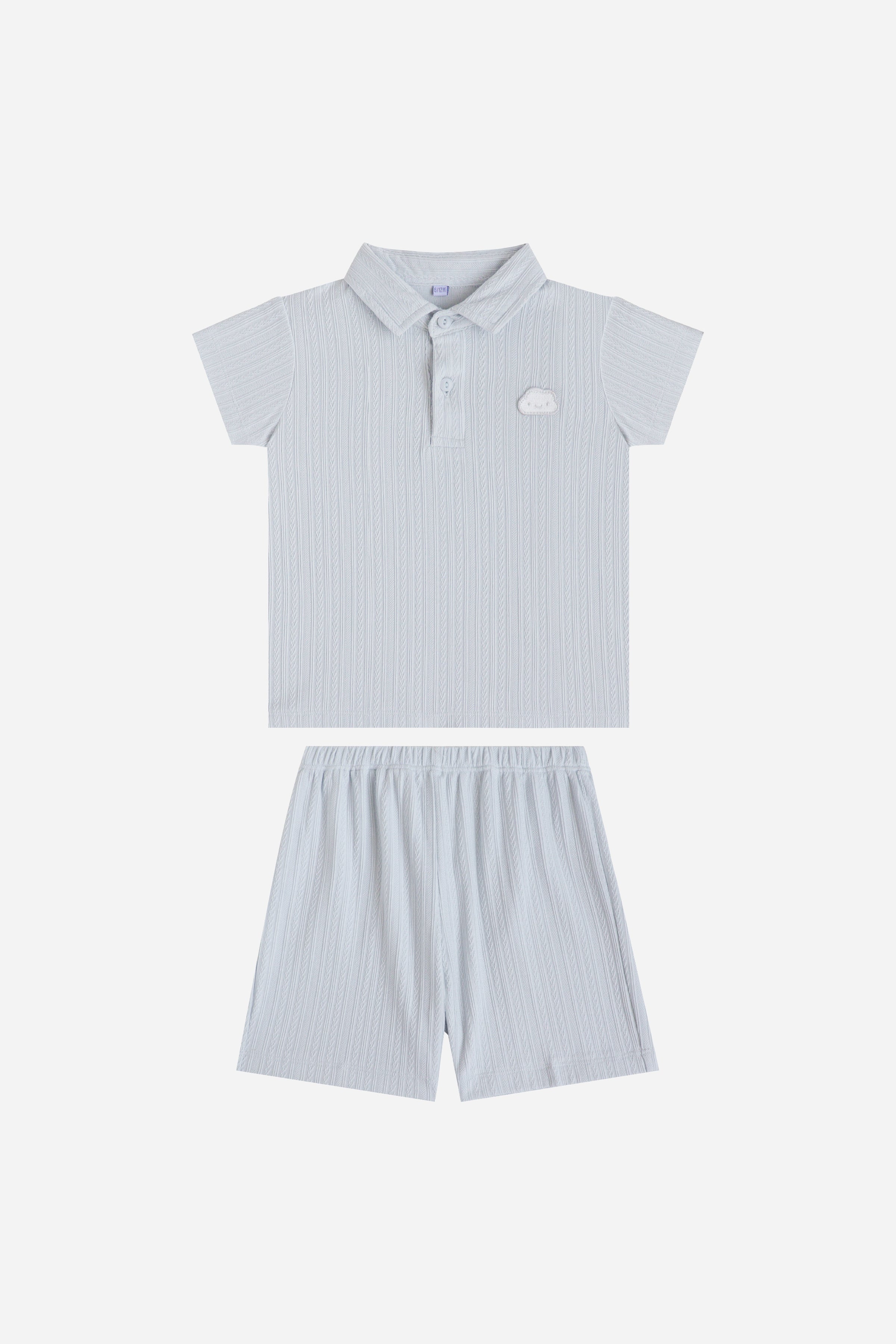 KindKnit Polo Set in Cloud