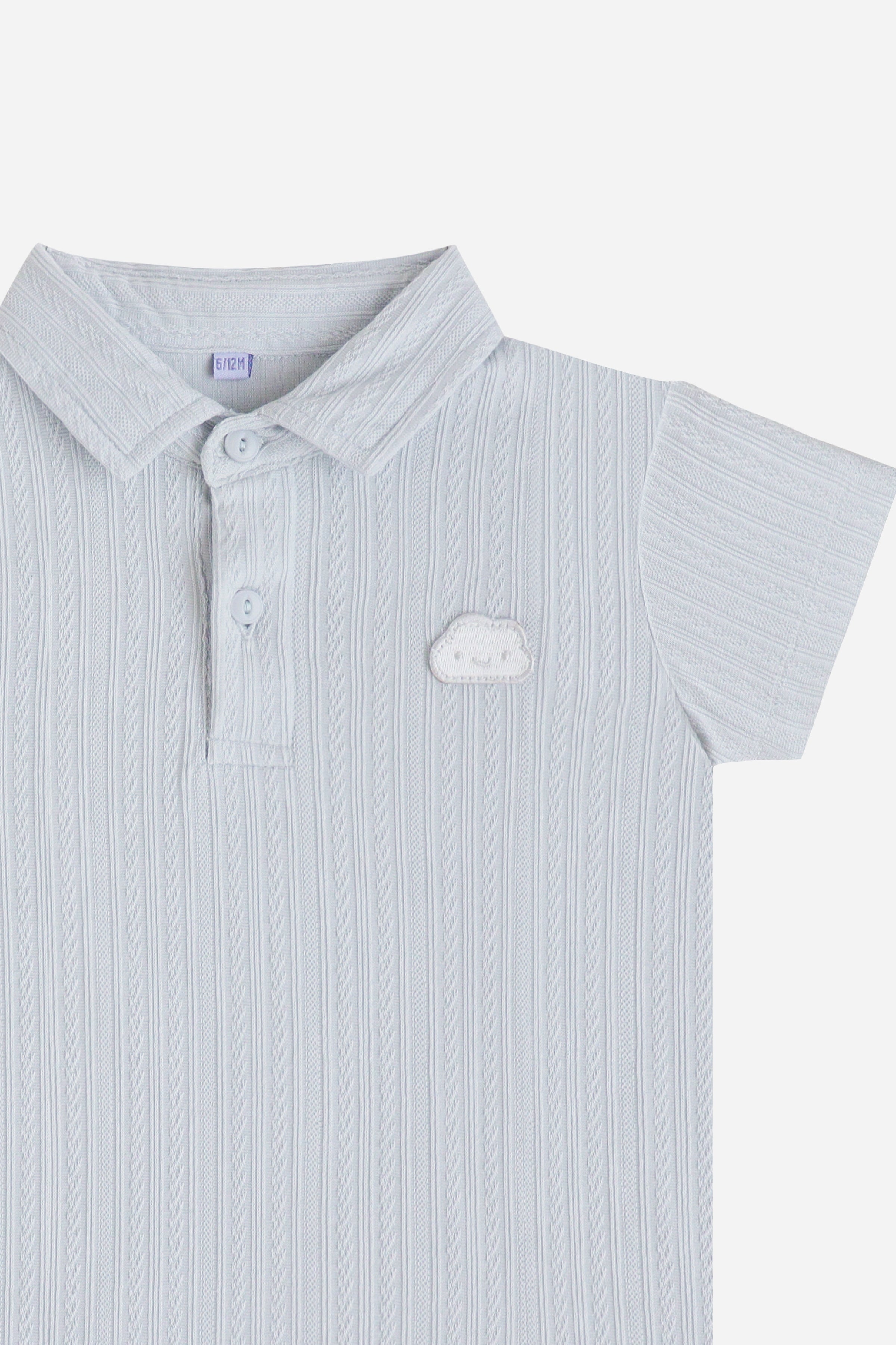 KindKnit Polo Set in Cloud
