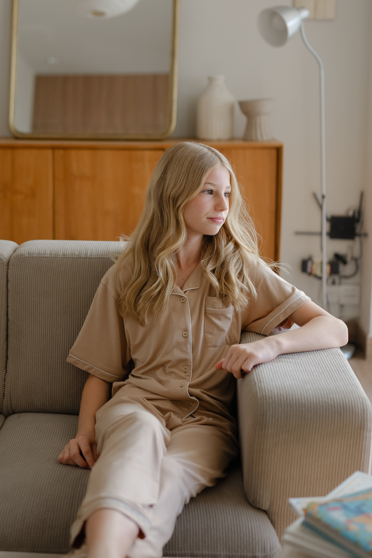 TENCEL Kids Pyjamas in Nut