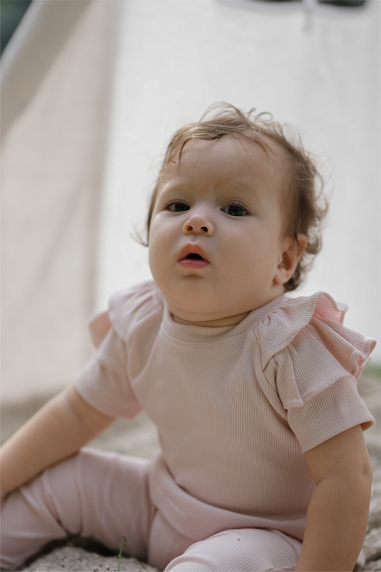 Faye Soft Rib Set in Pink