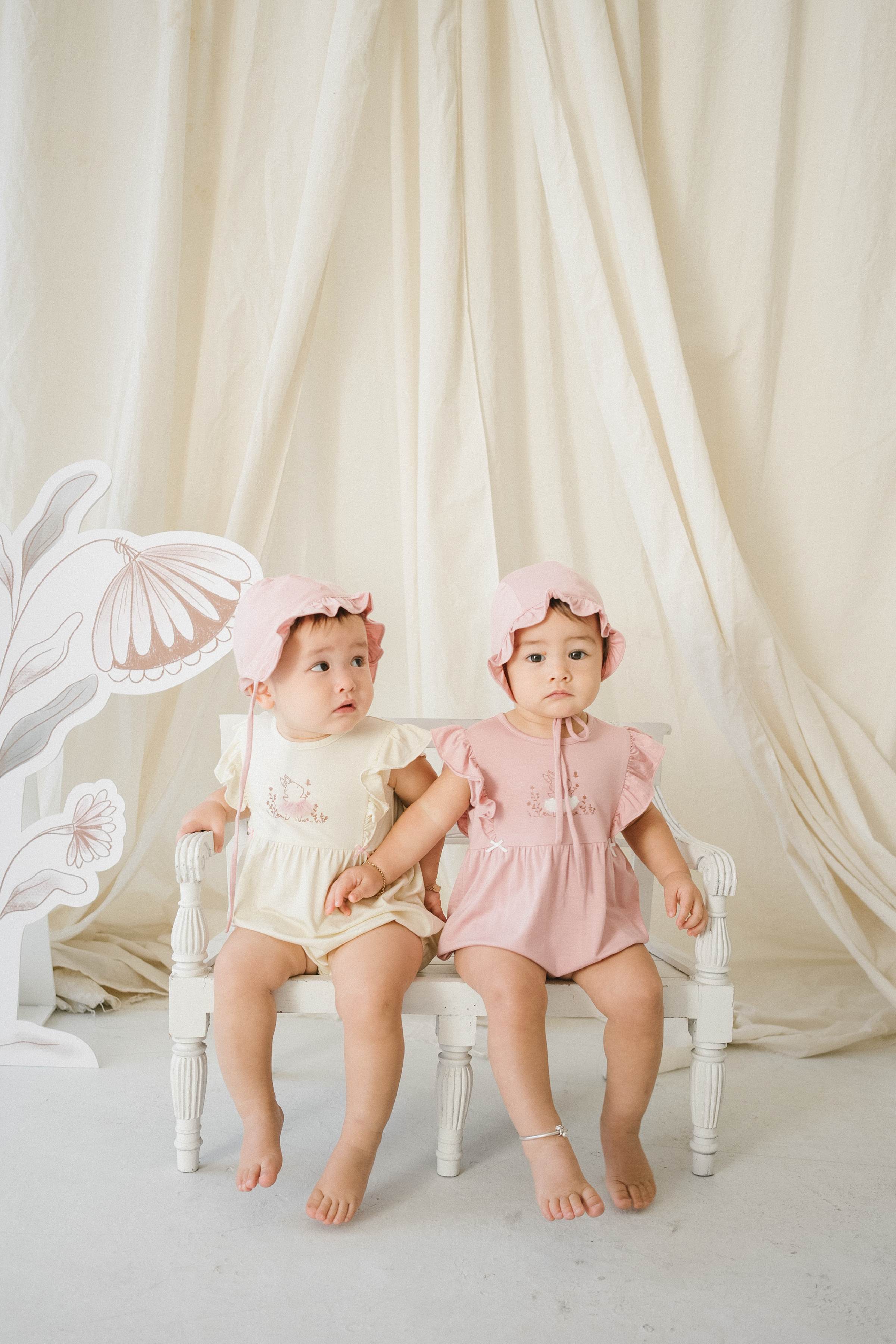 Loella Ballerina Ruffle Romper in Ivory