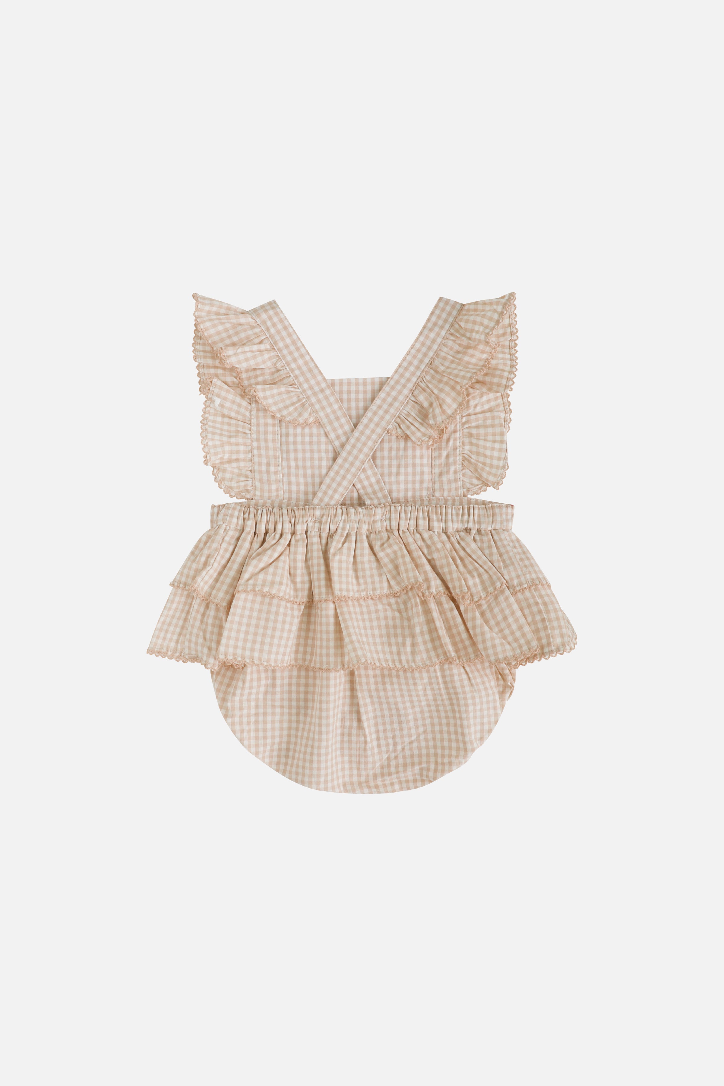 Honey Puff Romper in Mocha