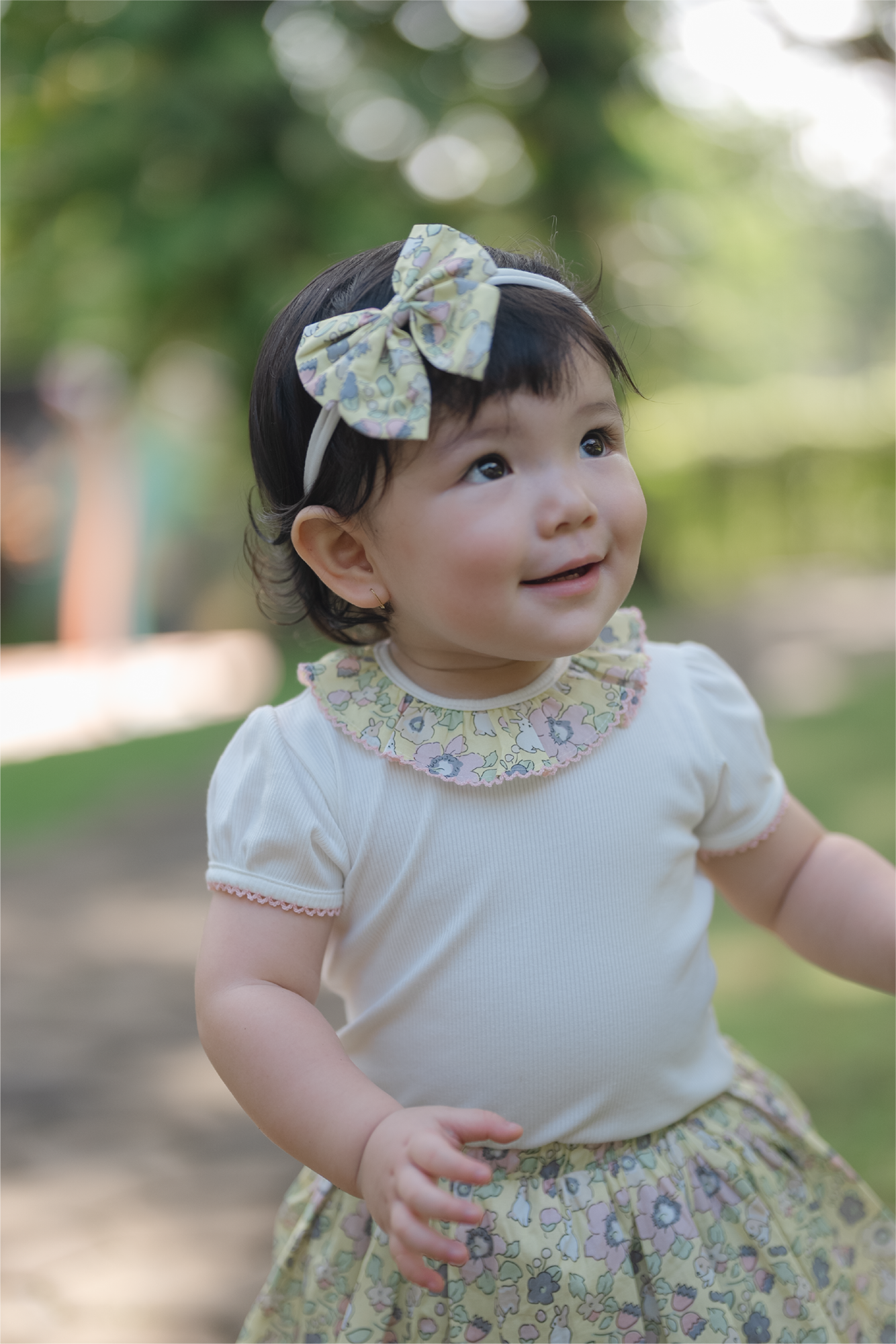 Colette Bow Headband in Yellow