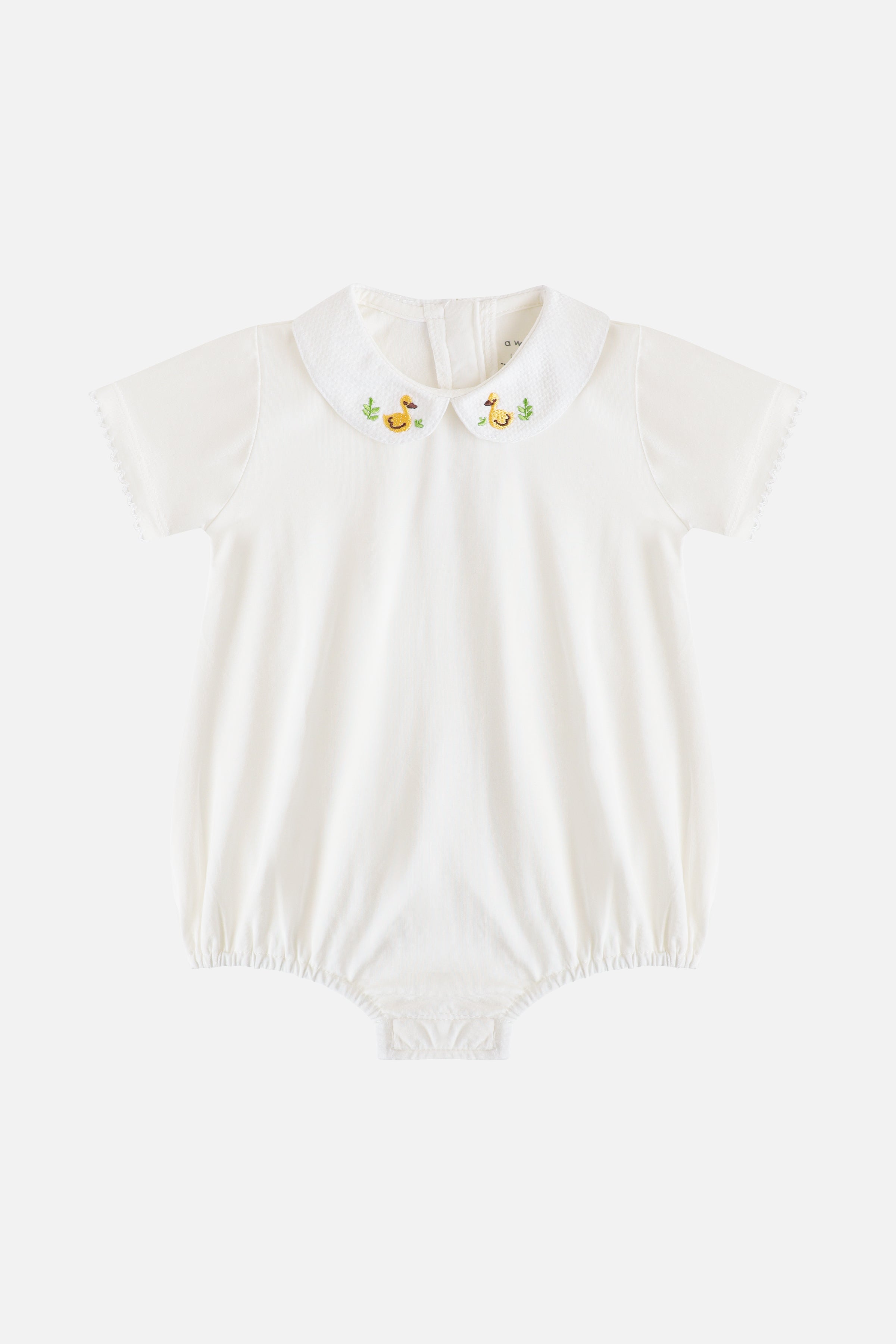 Romper with Duck Embroidery