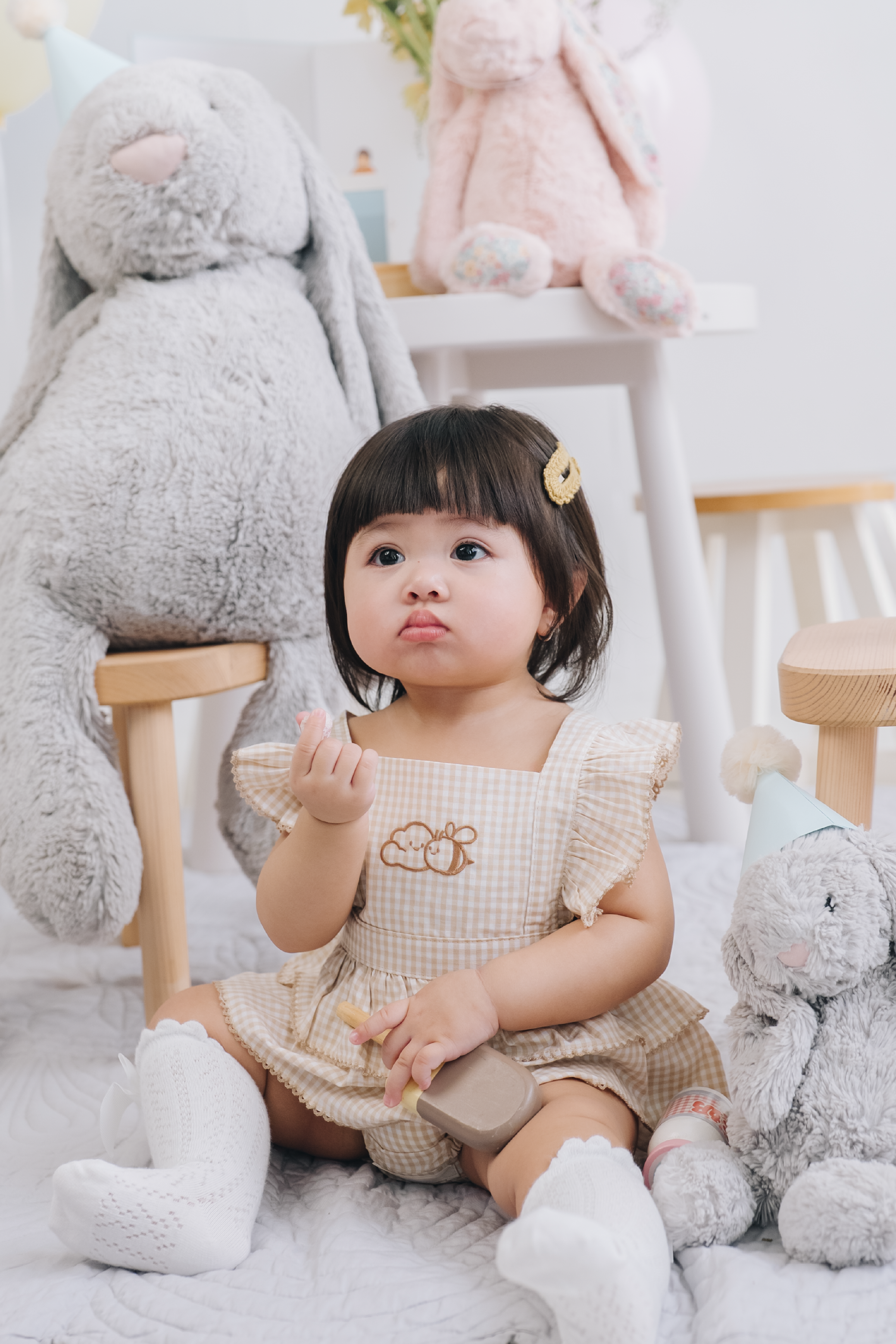 Honey Puff Romper in Mocha
