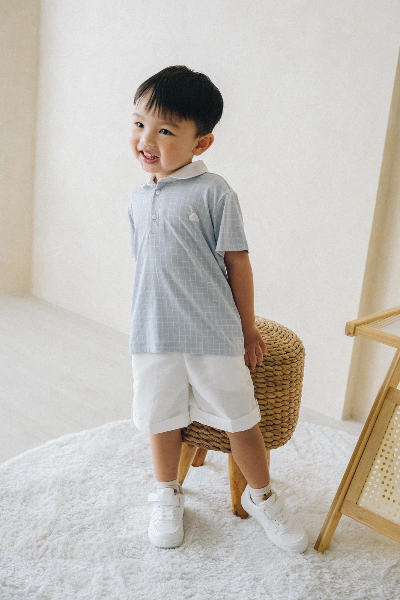 Charlie Polo & Shorts Set in Blue
