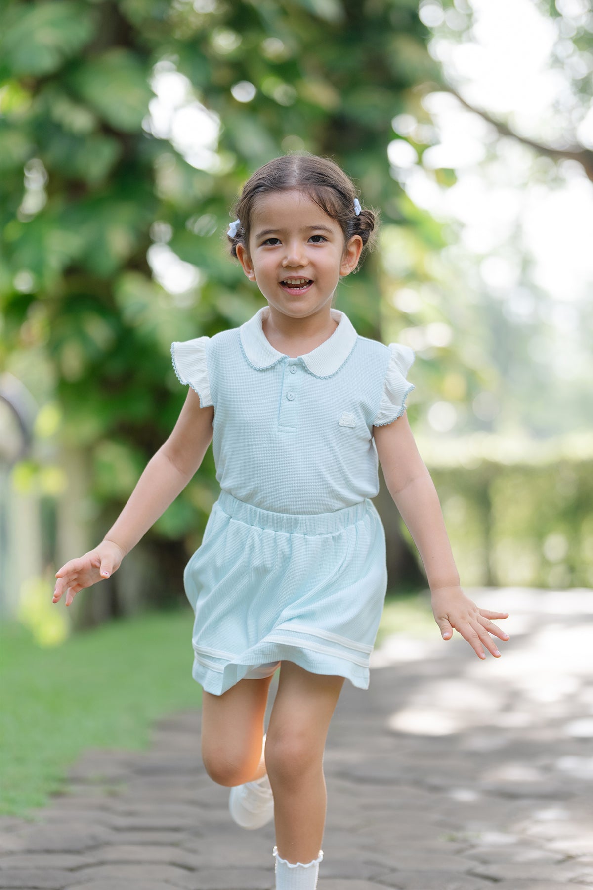 Girl Polo Set in Blue