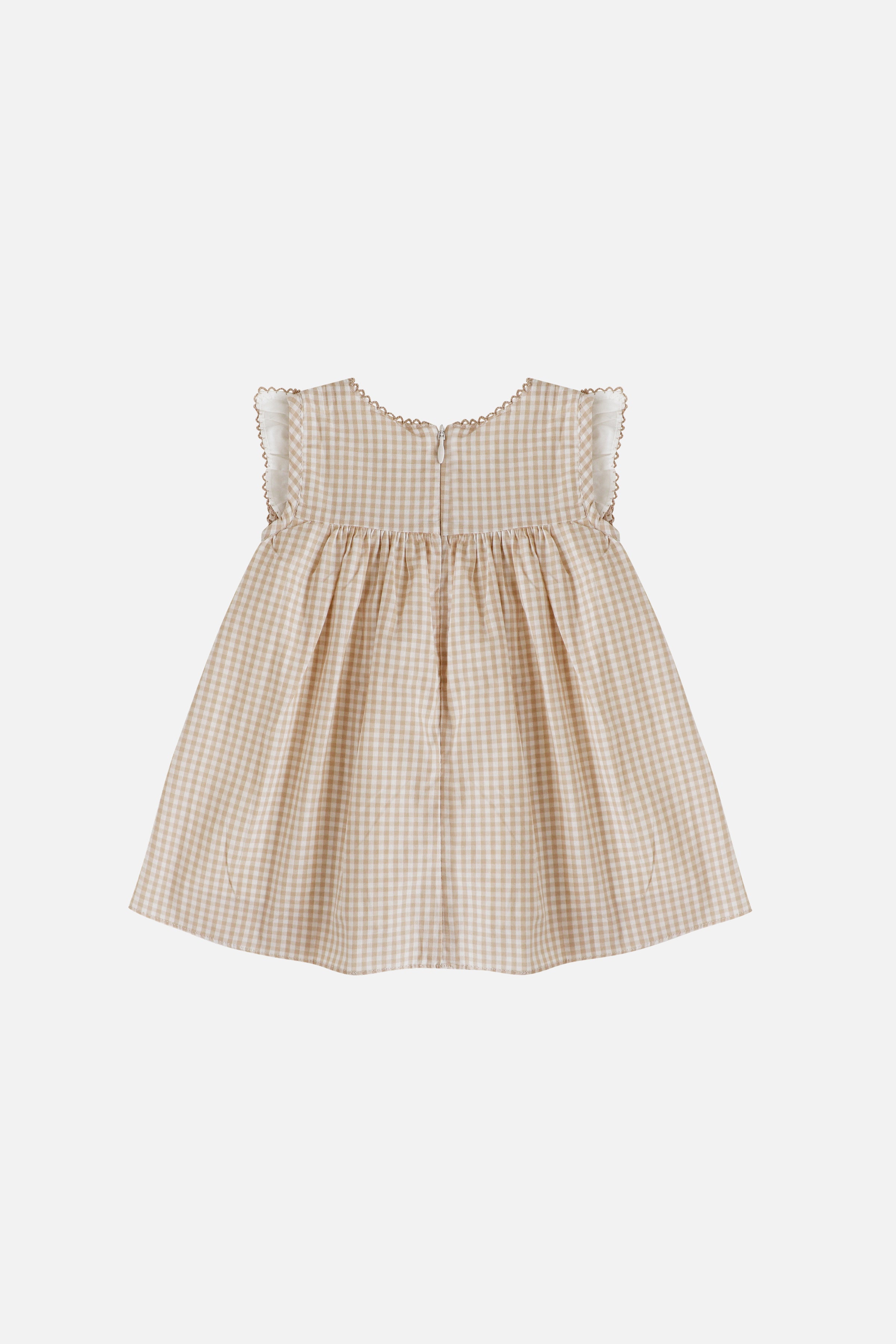 Honey Puff Dress & Bonnet in Mocha