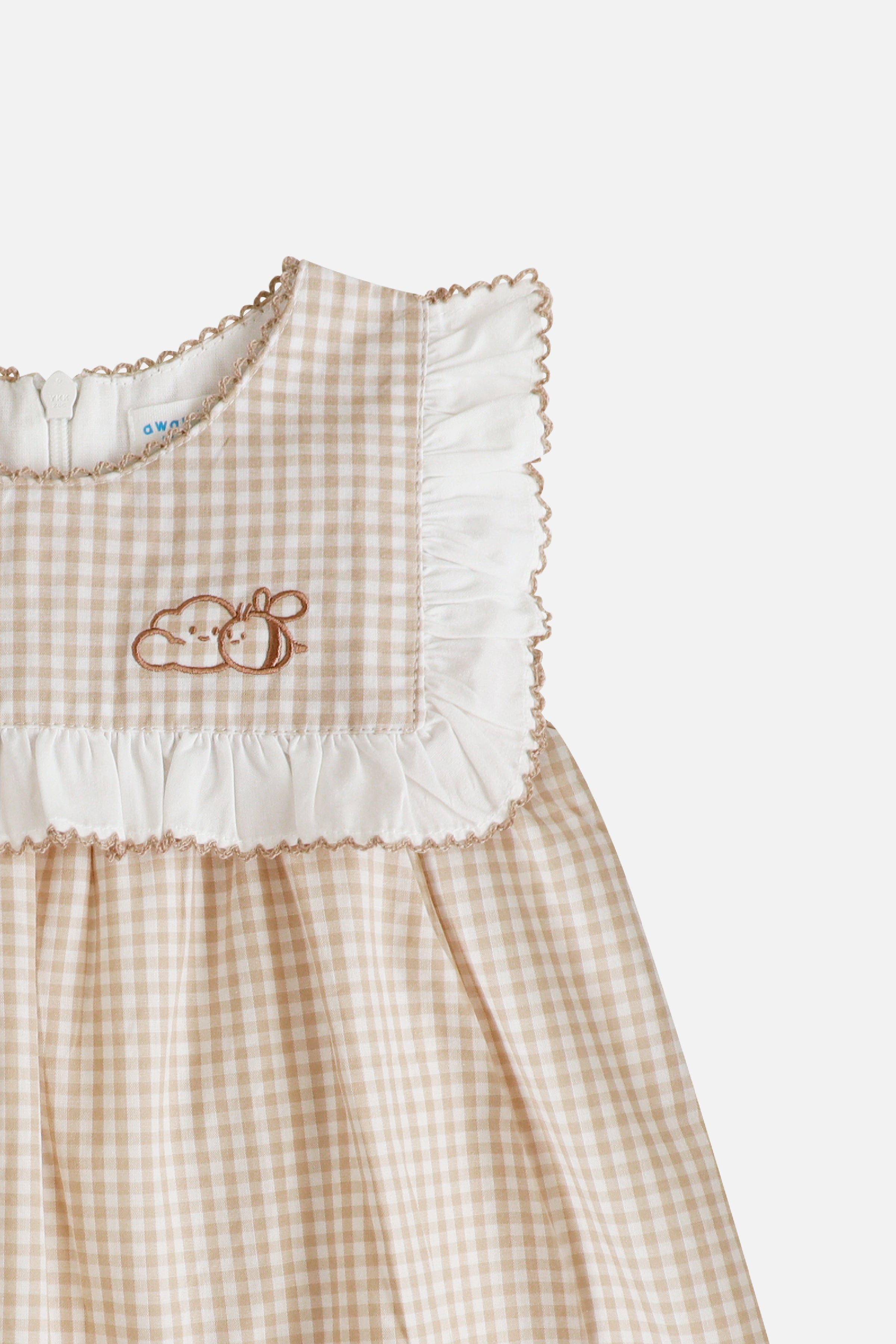 Honey Puff Dress & Bonnet in Mocha