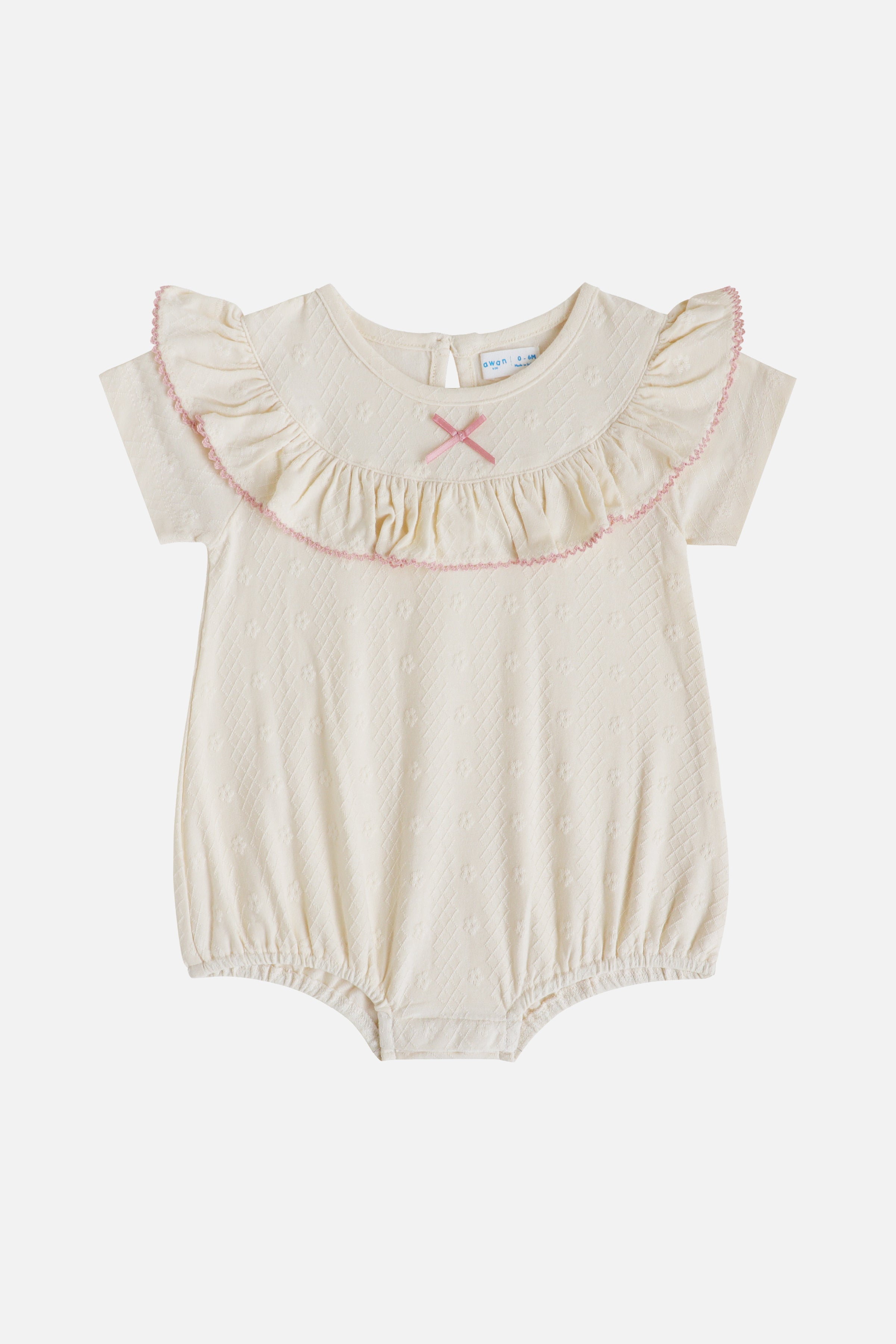 KindKnit Millie Onesie in Buttercream