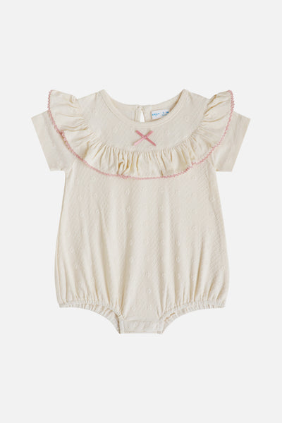 KindKnit Millie Onesie in Buttercream
