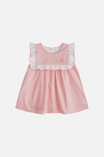 Honey Puff Dress & Bonnet in Berry Blush
