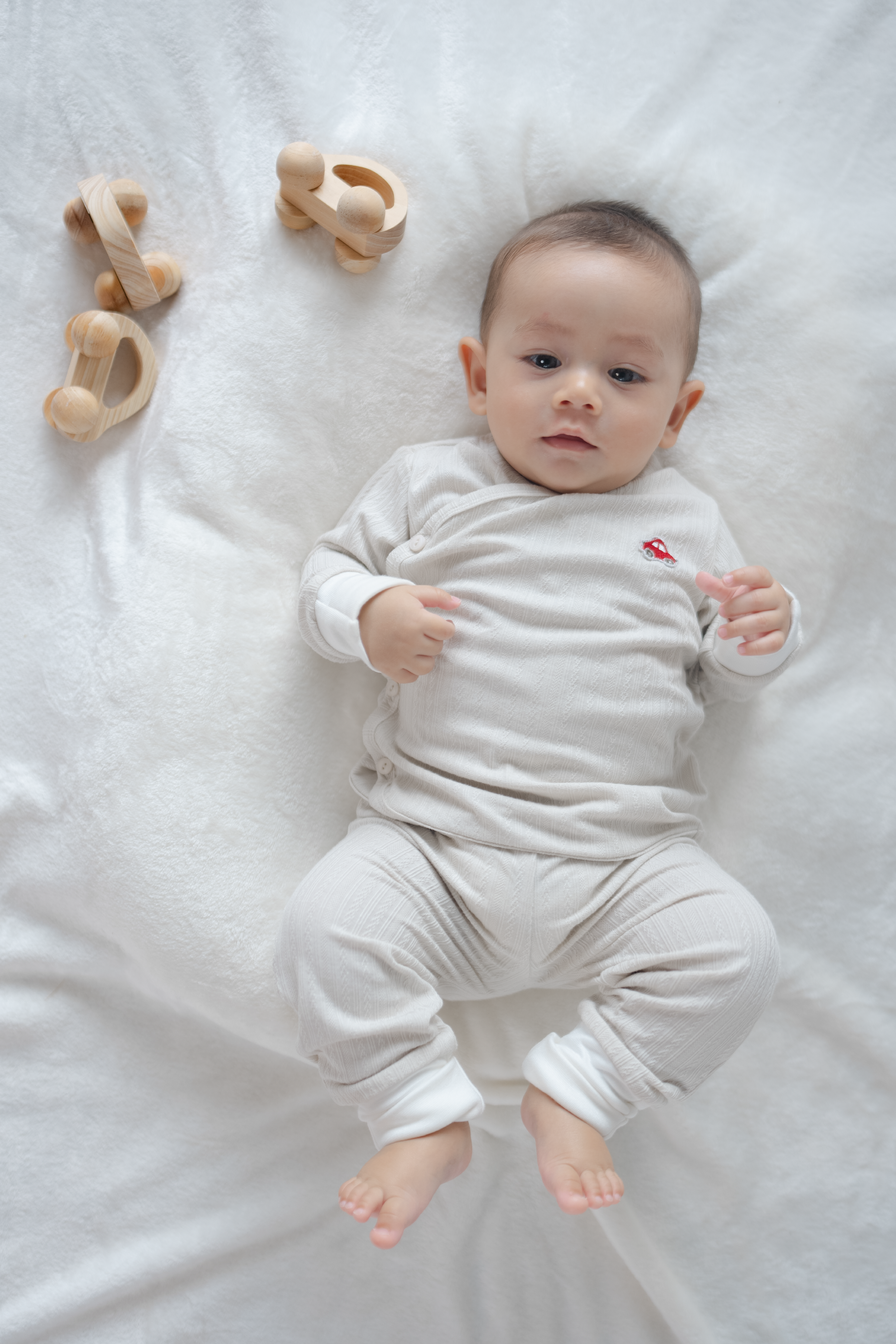 KindKnit Kimono Pyjamas in Taupe