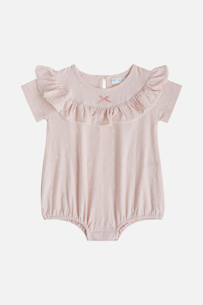 KindKnit Millie Onesie in Blush