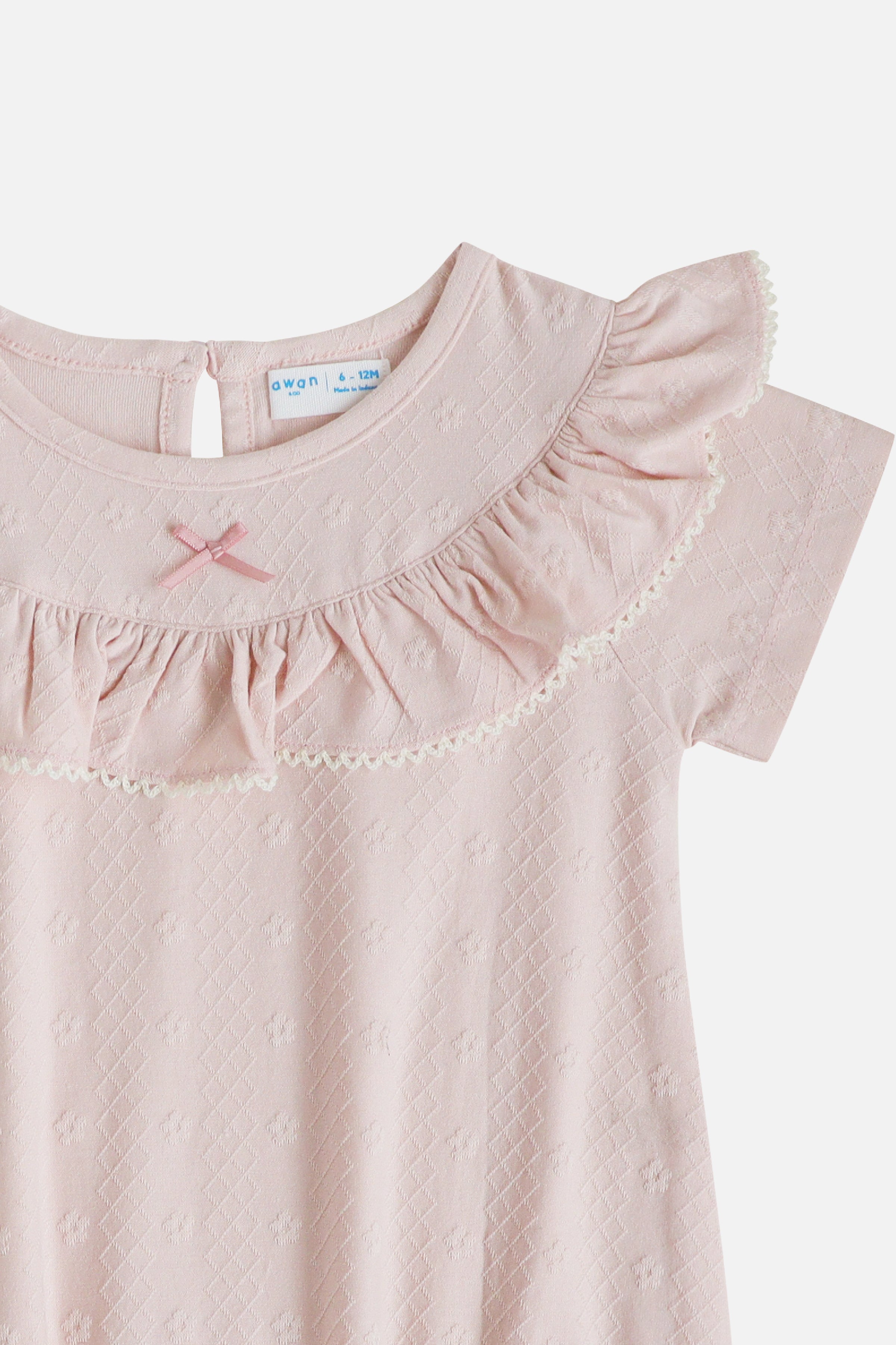 KindKnit Millie Onesie in Blush