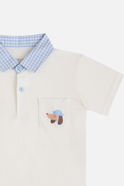 Overtee Pup & Co Boy Set in Blue