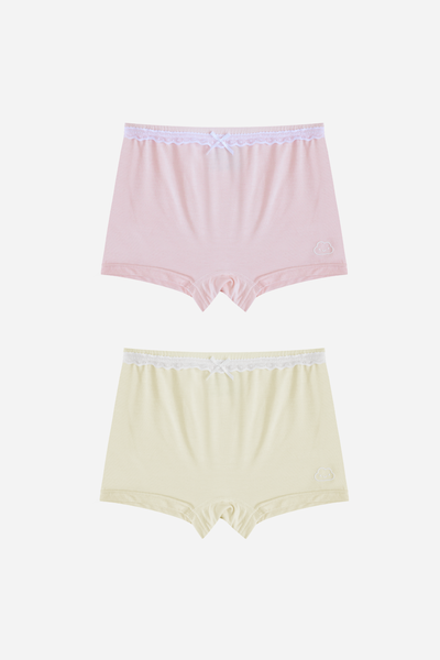 Ruffle Shorties in Yellow & Pink