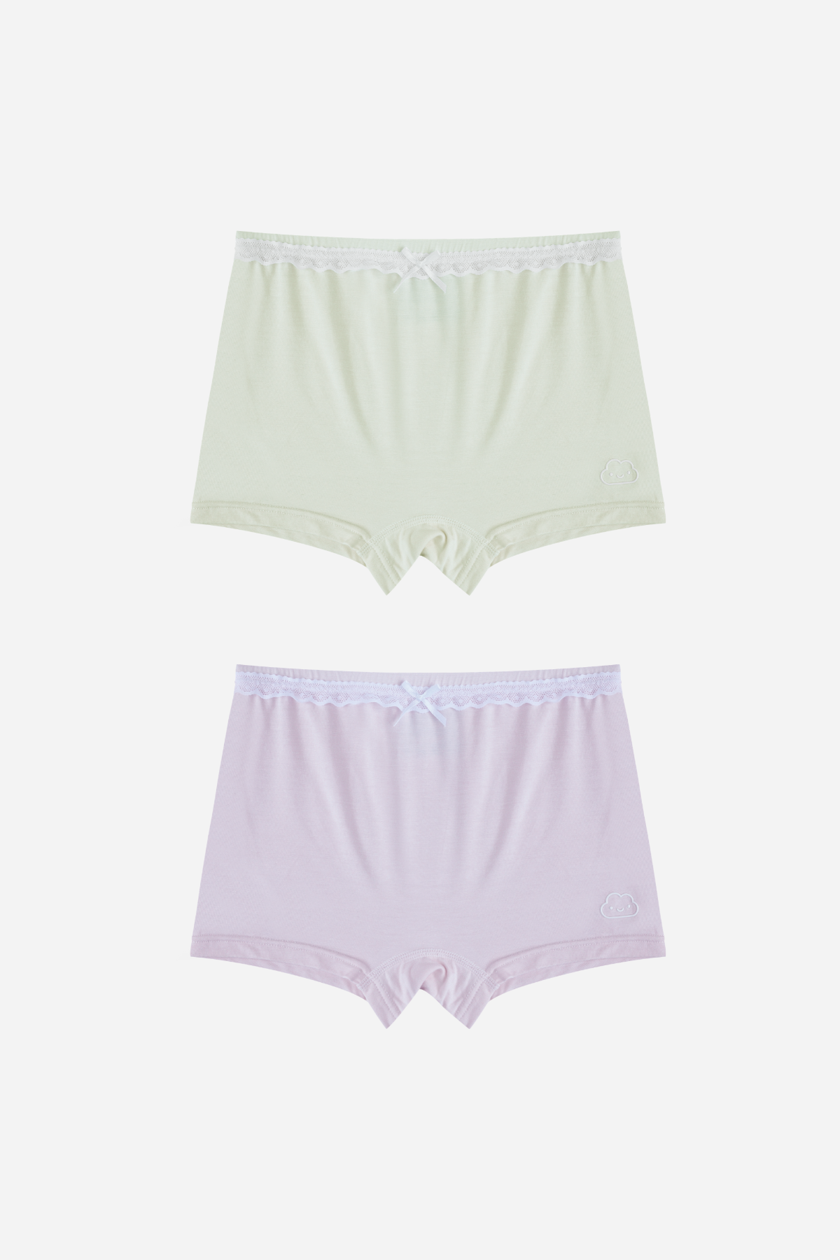 Ruffle Shorties in Sage & Lilac