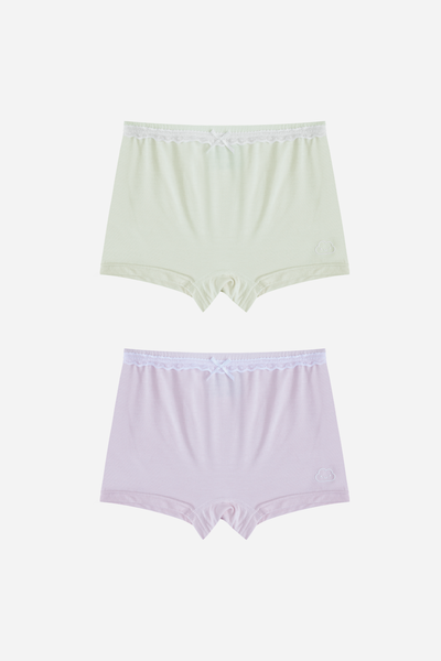 Ruffle Shorties in Sage & Lilac