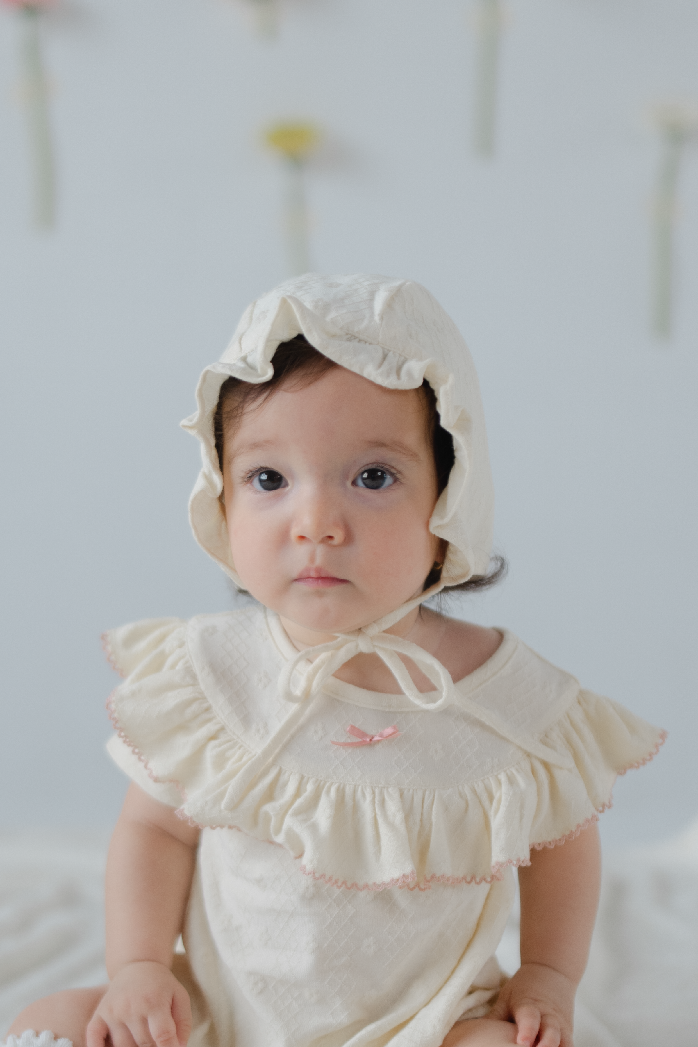 KindKnit Daisy Bonnet in Buttercream