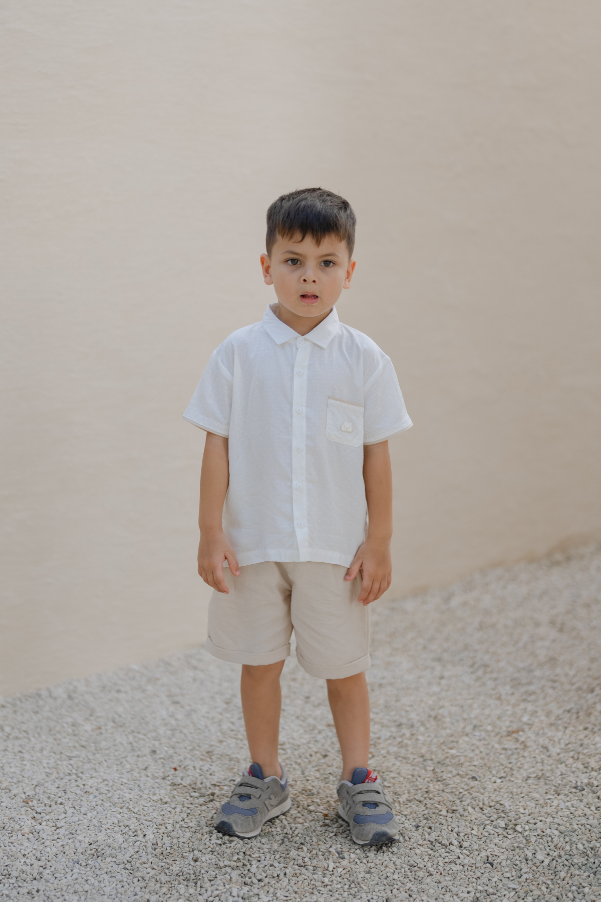 [PRE-ORDER] Theo Woven Top & Short Set in Beige