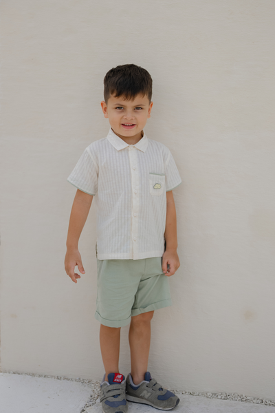 [PRE-ORDER] Theo Woven Top & Short Set in Sage