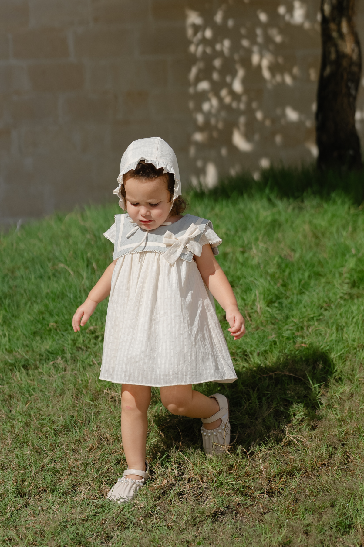 [PRE-ORDER] Lucie Dress & Bonnet Set in Ivory