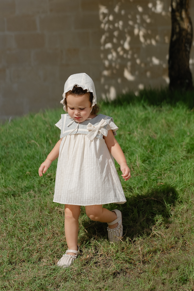 [PRE-ORDER] Lucie Dress & Bonnet Set in Ivory