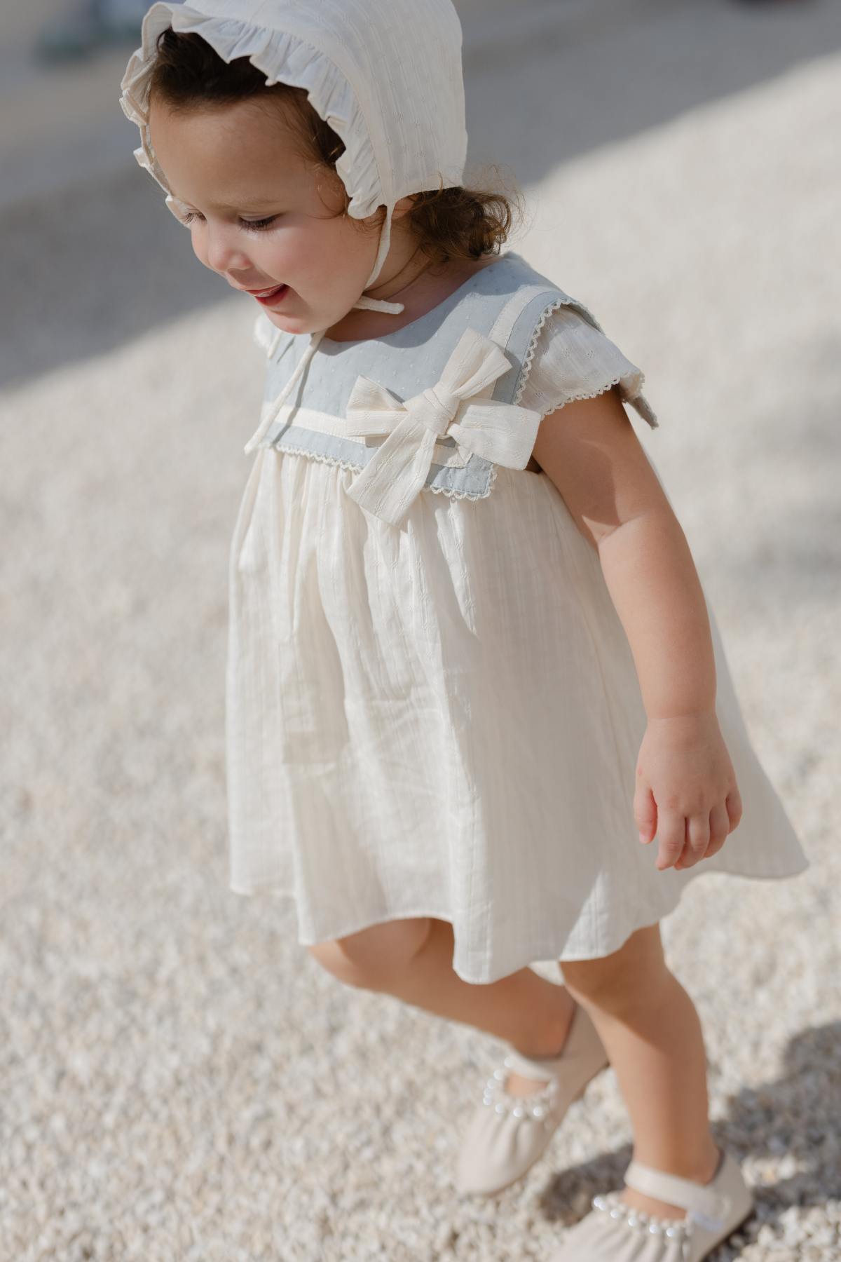 [PRE-ORDER] Lucie Dress & Bonnet Set in Ivory