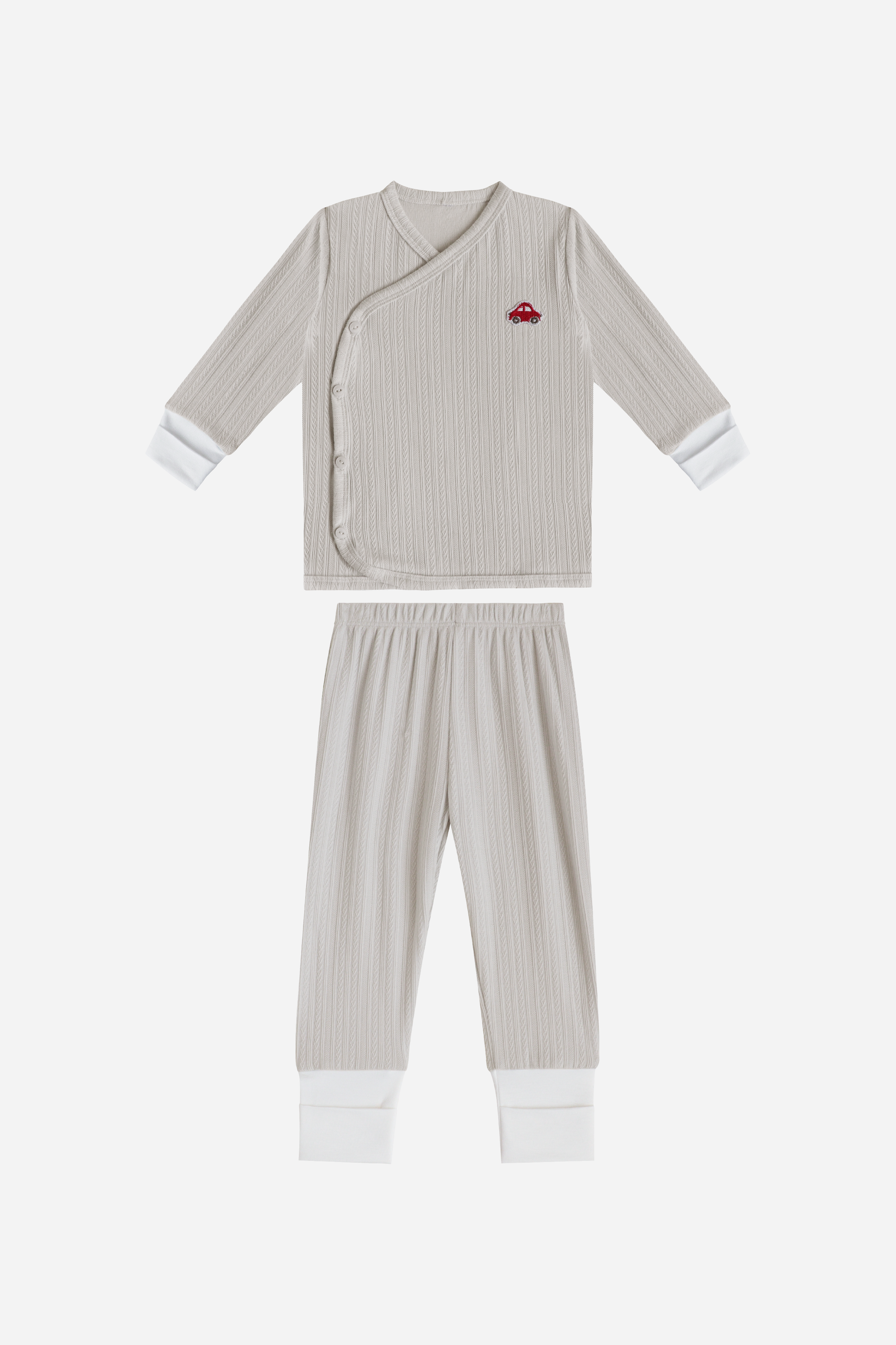 KindKnit Kimono Pyjamas in Taupe
