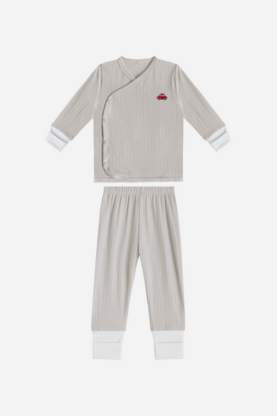 KindKnit Kimono Pyjamas in Taupe