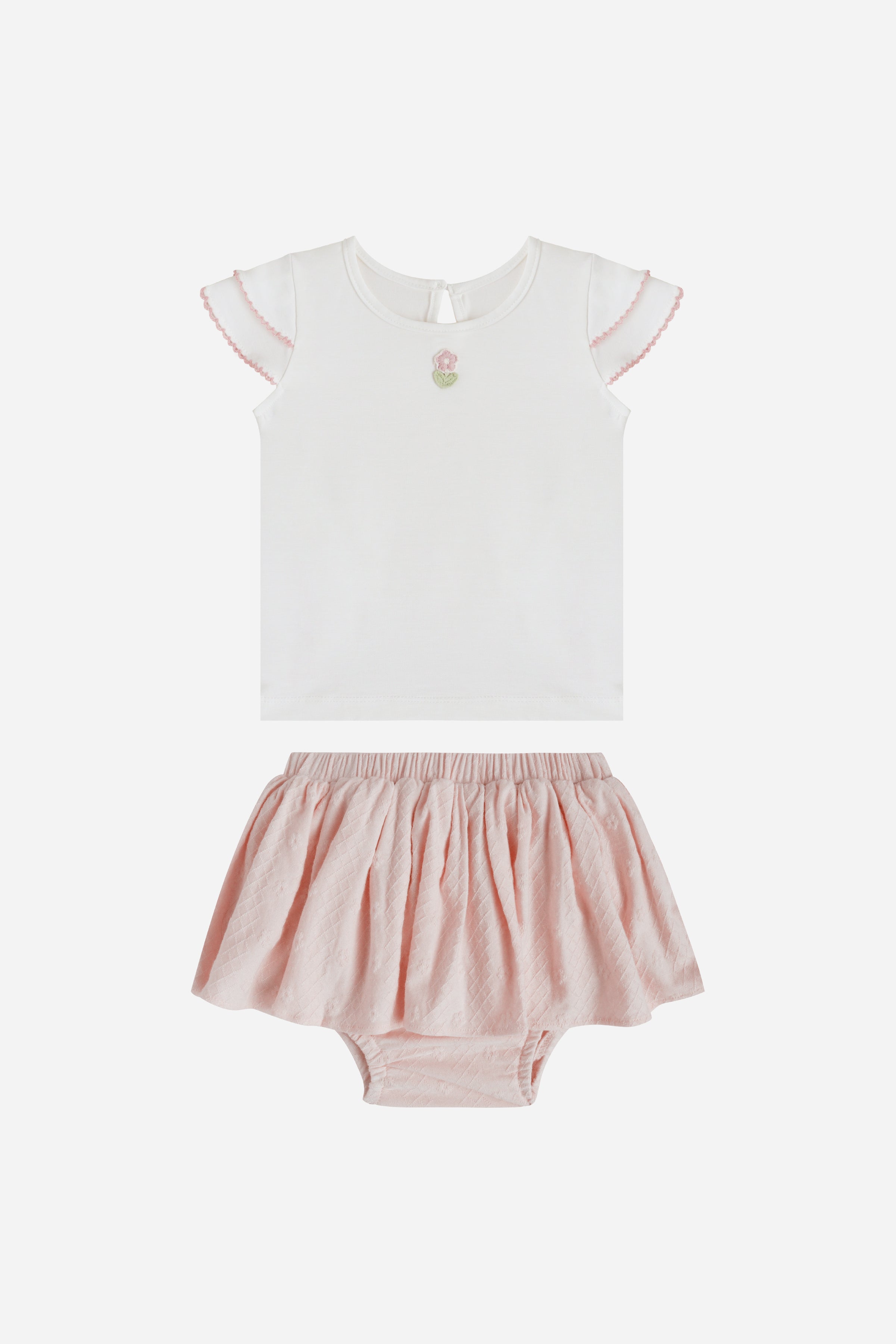 KindKnit Claudia Set in White