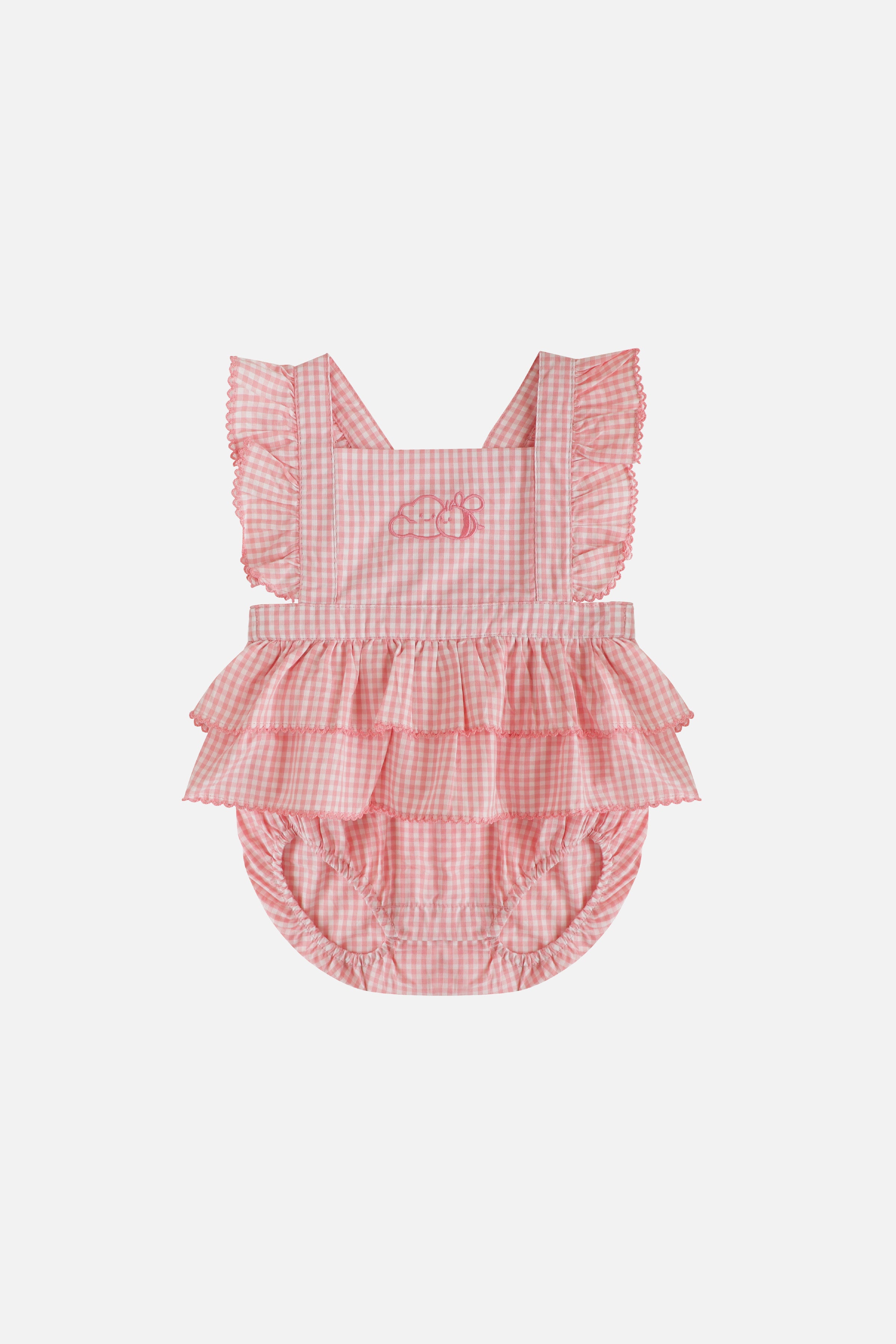 Honey Puff Romper in Berry Blush