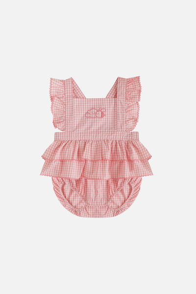 Honey Puff Romper in Berry Blush