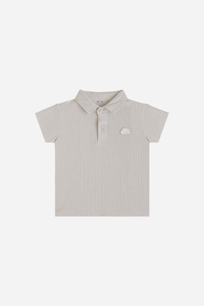 KindKnit Polo Set in Taupe