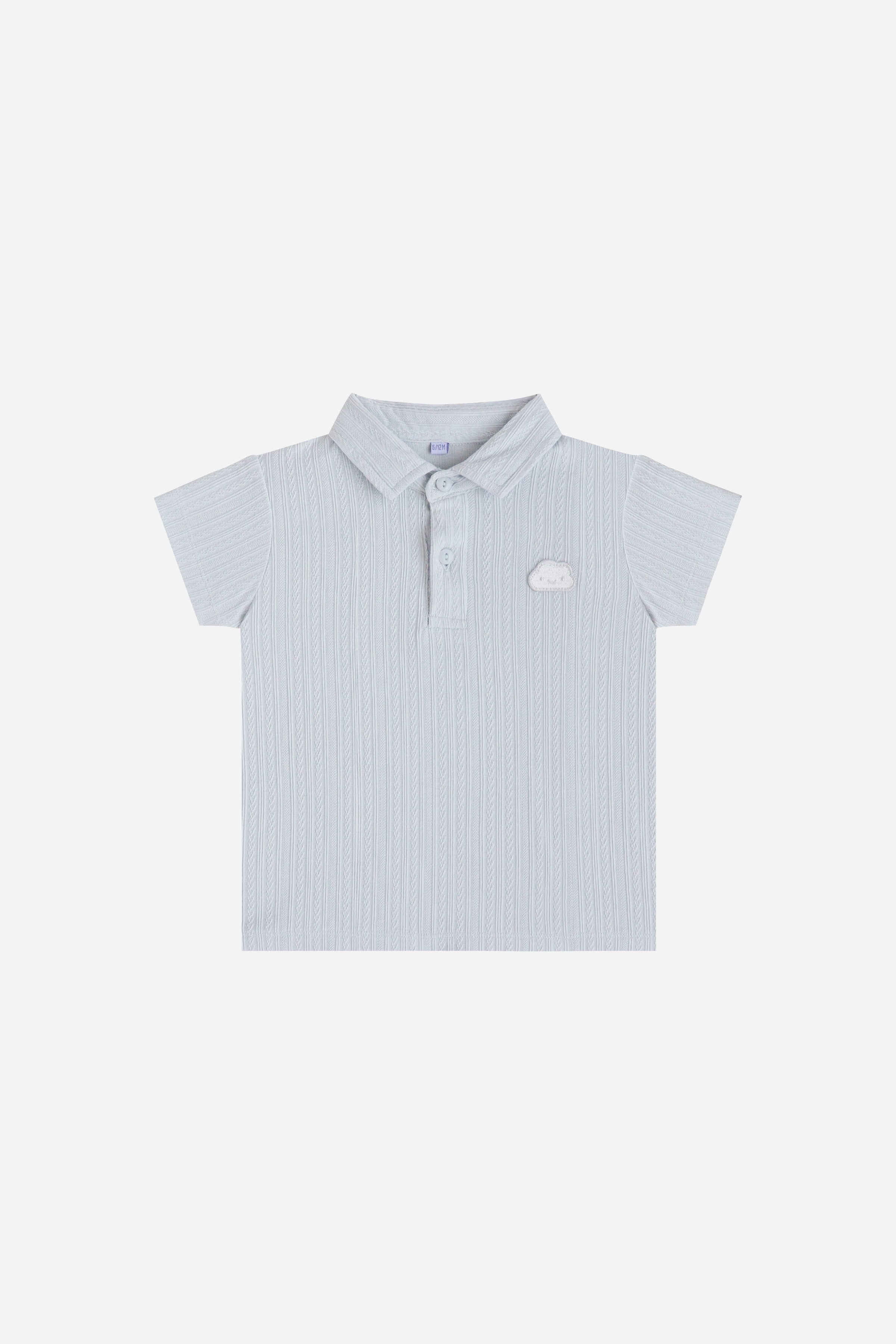 KindKnit Polo Set in Cloud