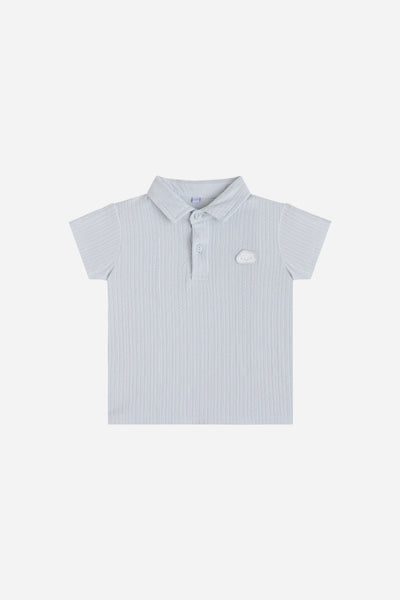 KindKnit Polo Set in Cloud