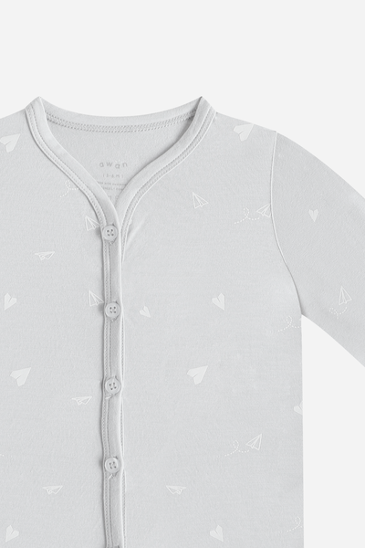Baby Pyjamas Paperplane Grey