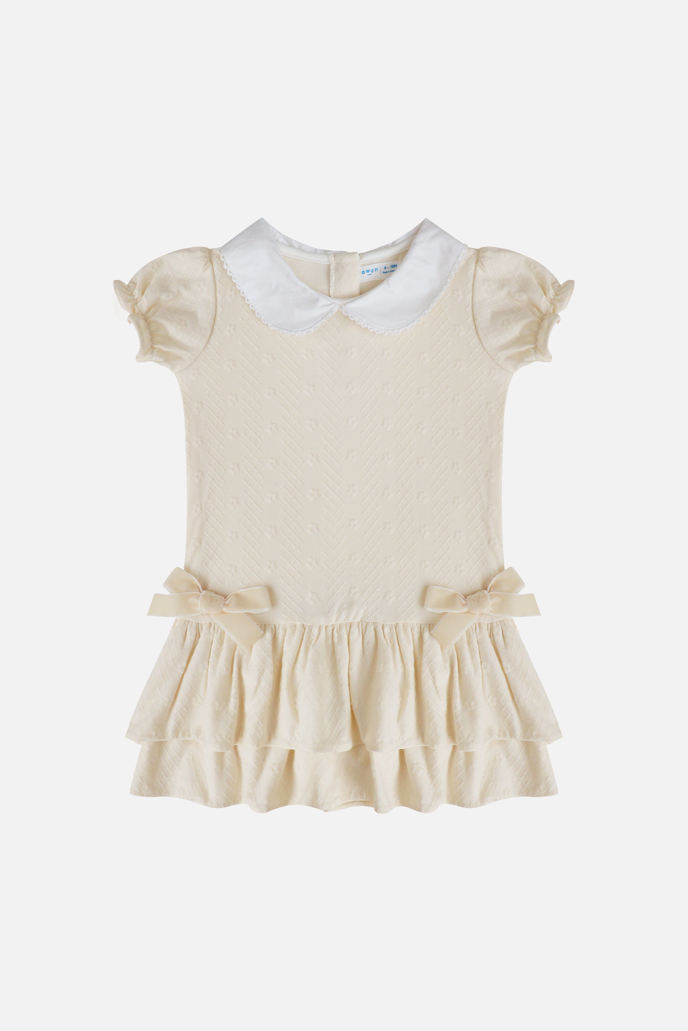KindKnit Ivy Dress in Buttercream