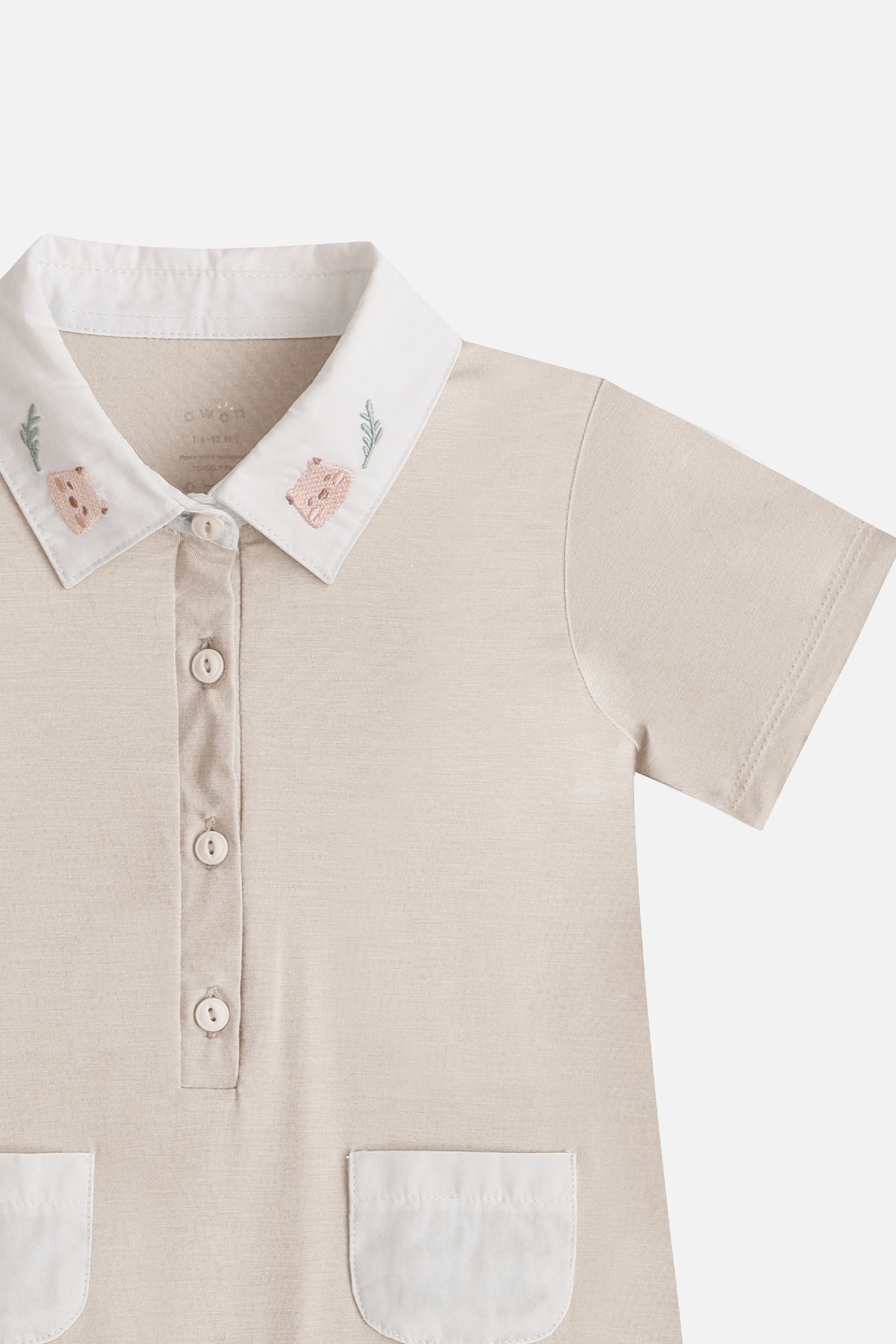 Ubu Bear Romper in Beige
