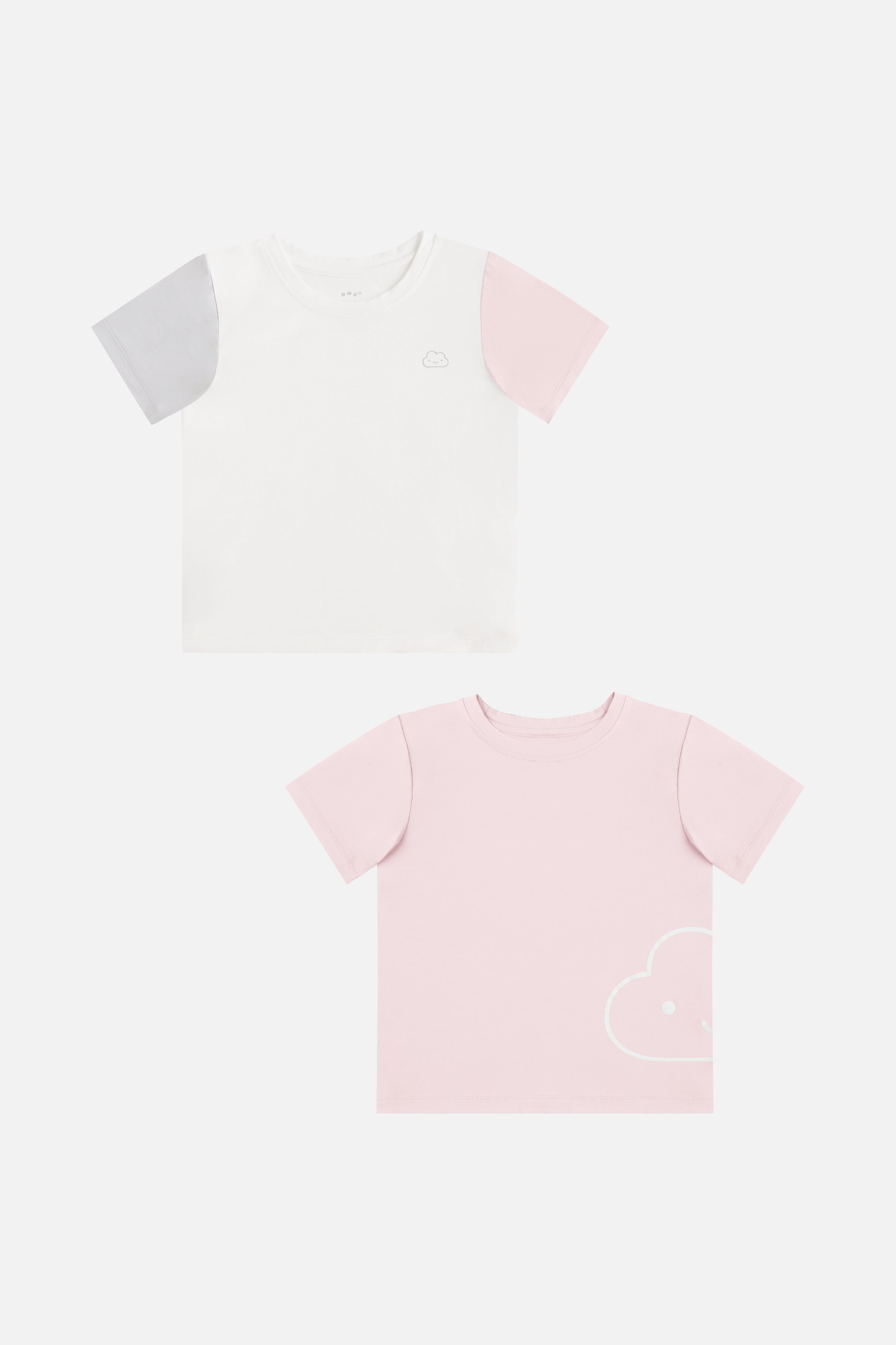 2 pcs Short Sleeves Top in Pink