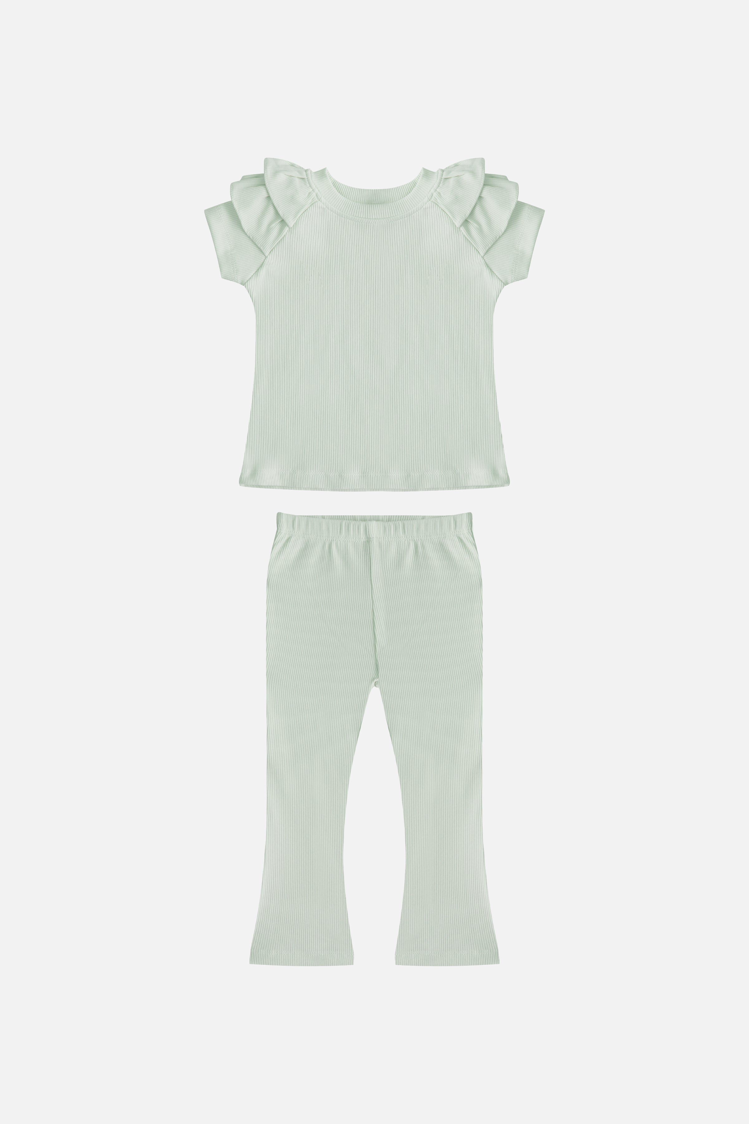 Faye Soft Rib Set in Sage