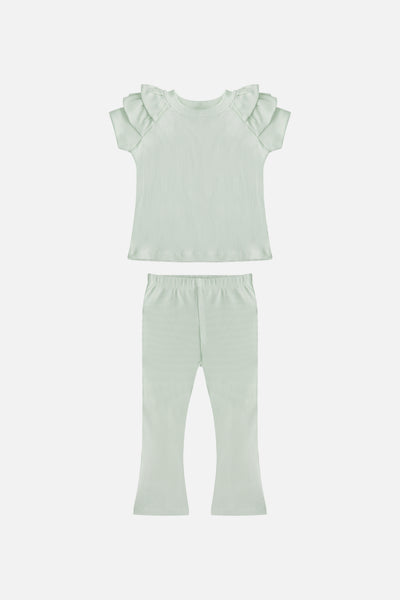 Faye Soft Rib Set in Sage